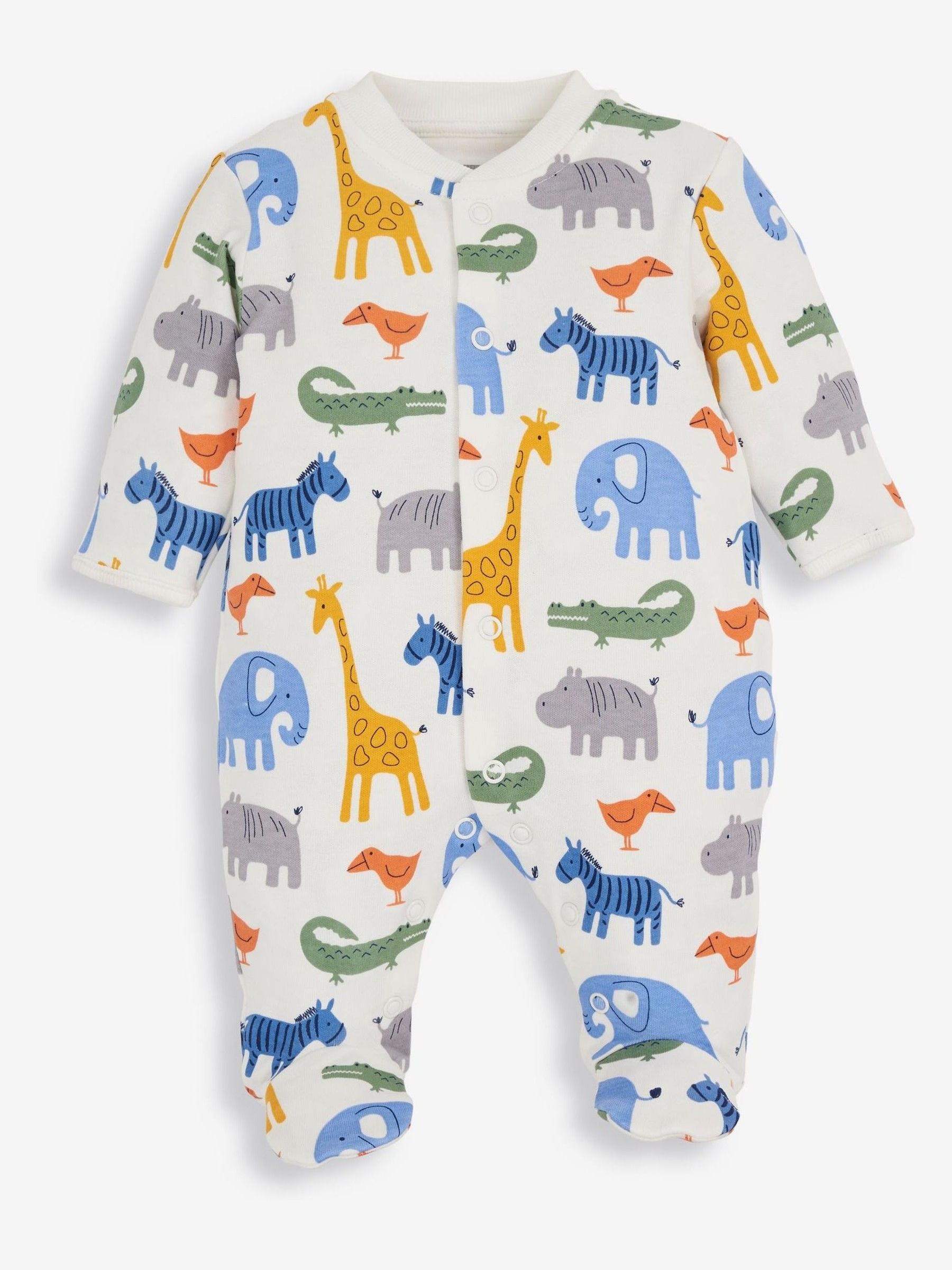 2-Piece Blue Sleepsuit & Velour Jacket Set in Safari - Image 2 of 5