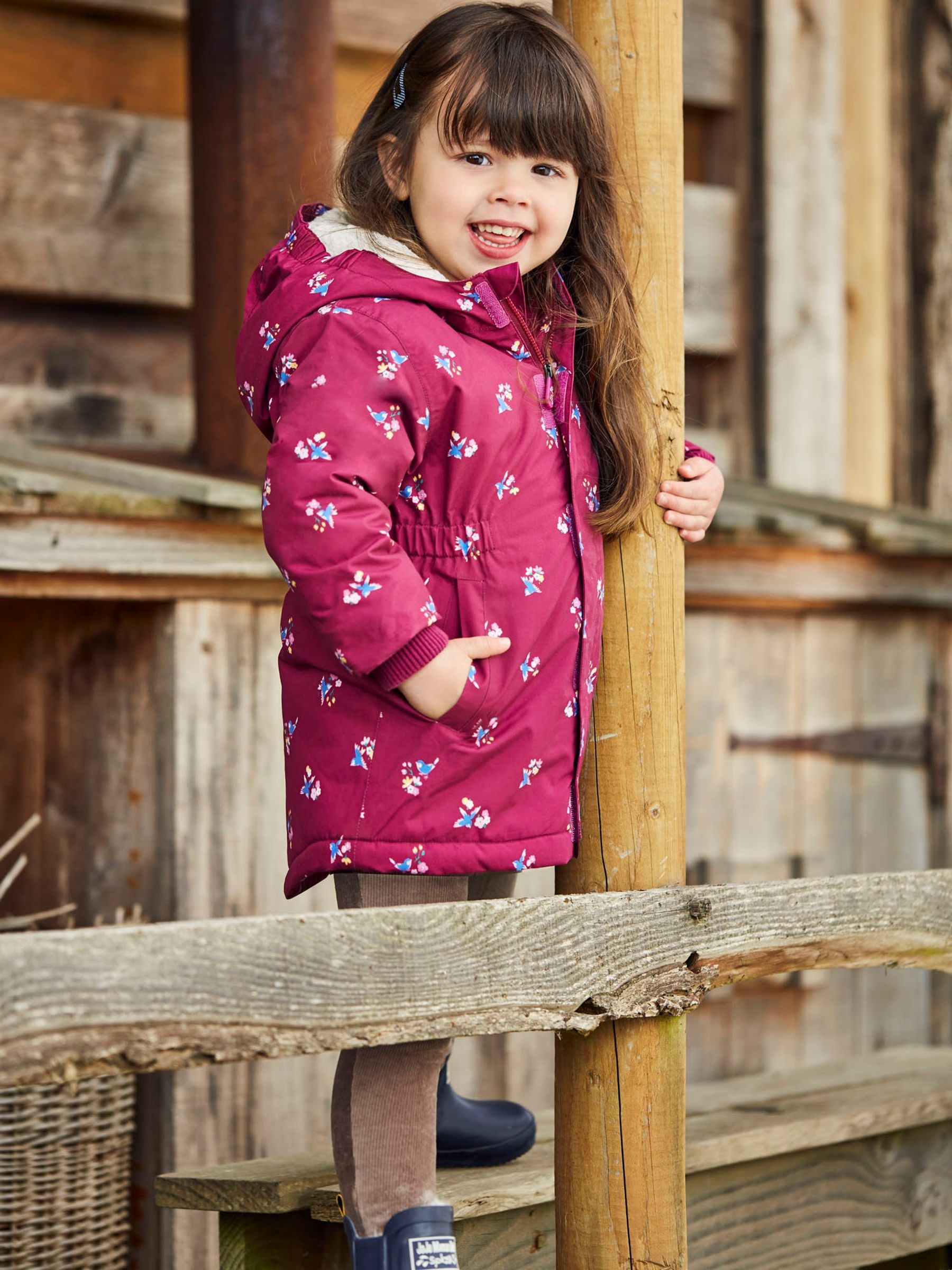 Berry Pink Bird Pretty Parka - Image 1 of 6