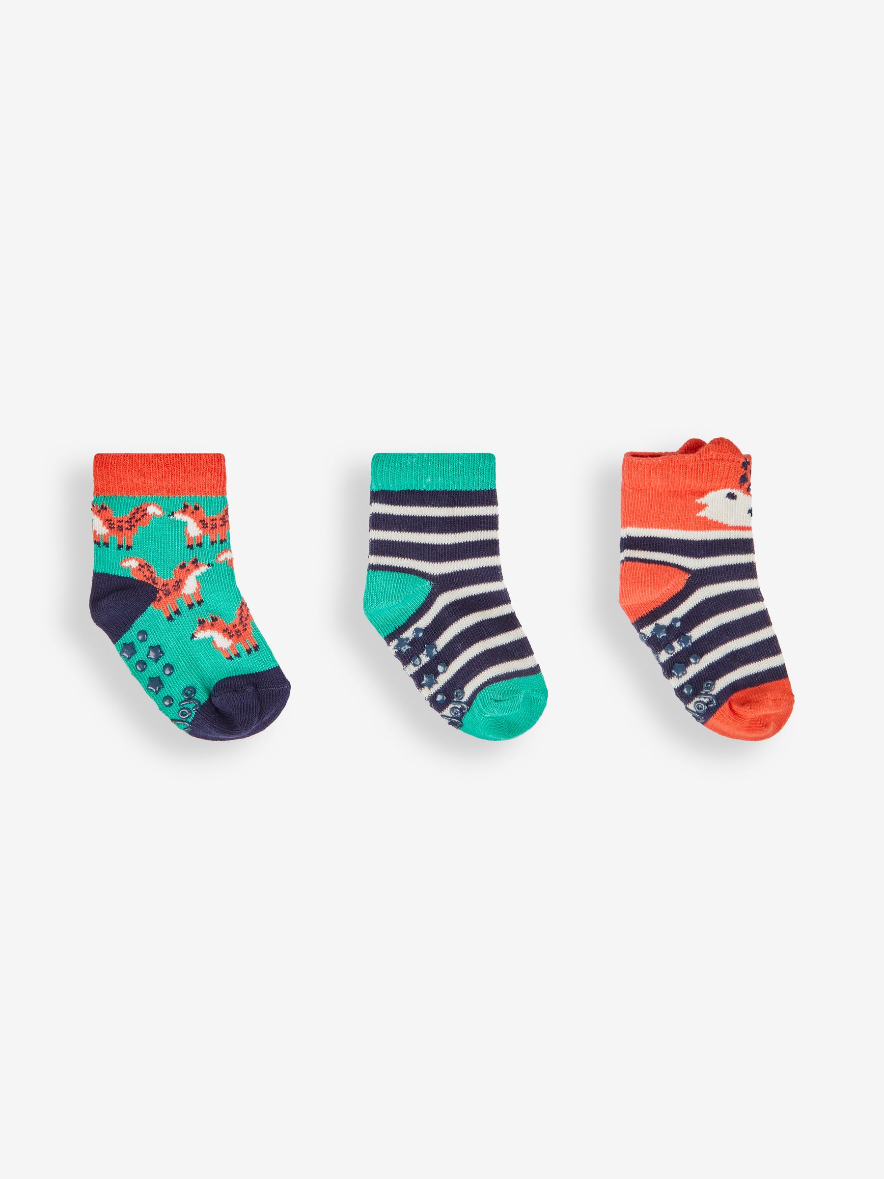 Navy 3-Pack Fox Socks - Image 1 of 4