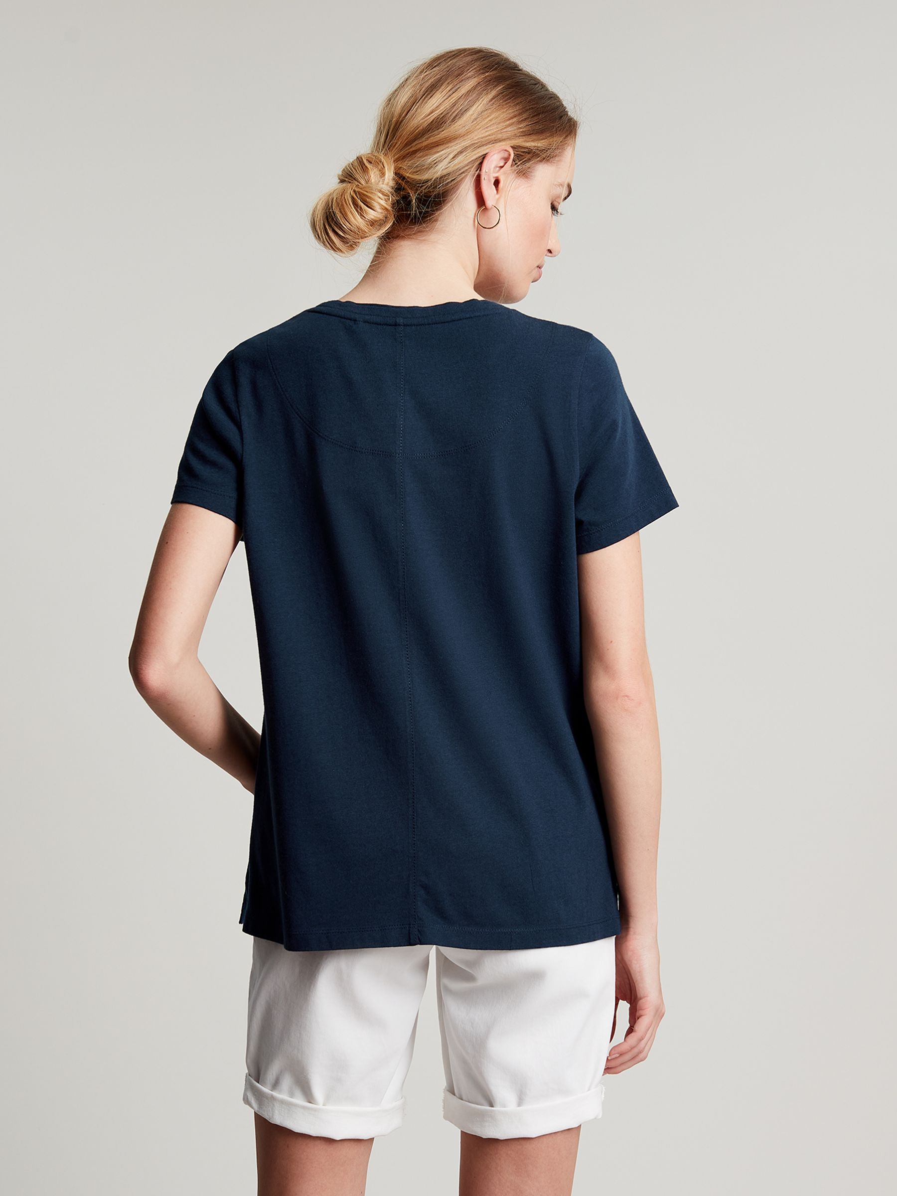 Frankie Navy Blue Crew T-Shirt - Image 2 of 6