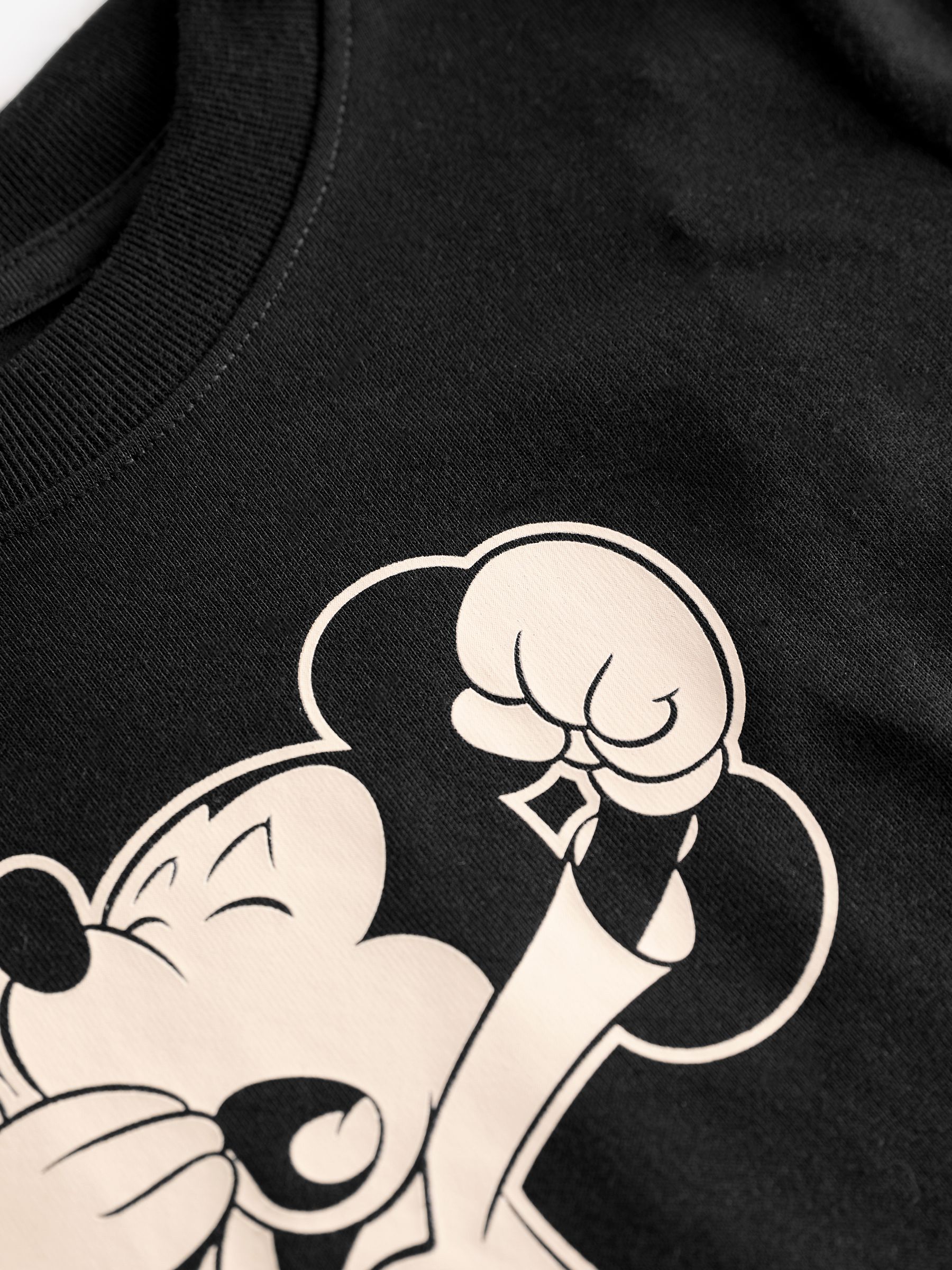 Black Disney Mickey Mouse Short Sleeve Pyjama Set (4-13yrs) - Image 3 of 3