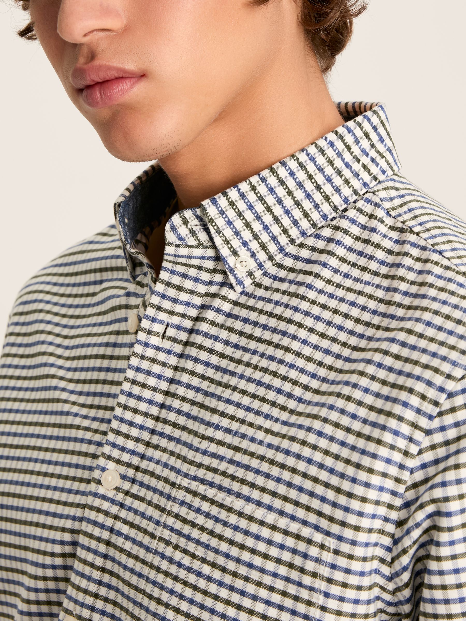 Welford Blue/Green Cotton Check Shirt - Image 2 of 5