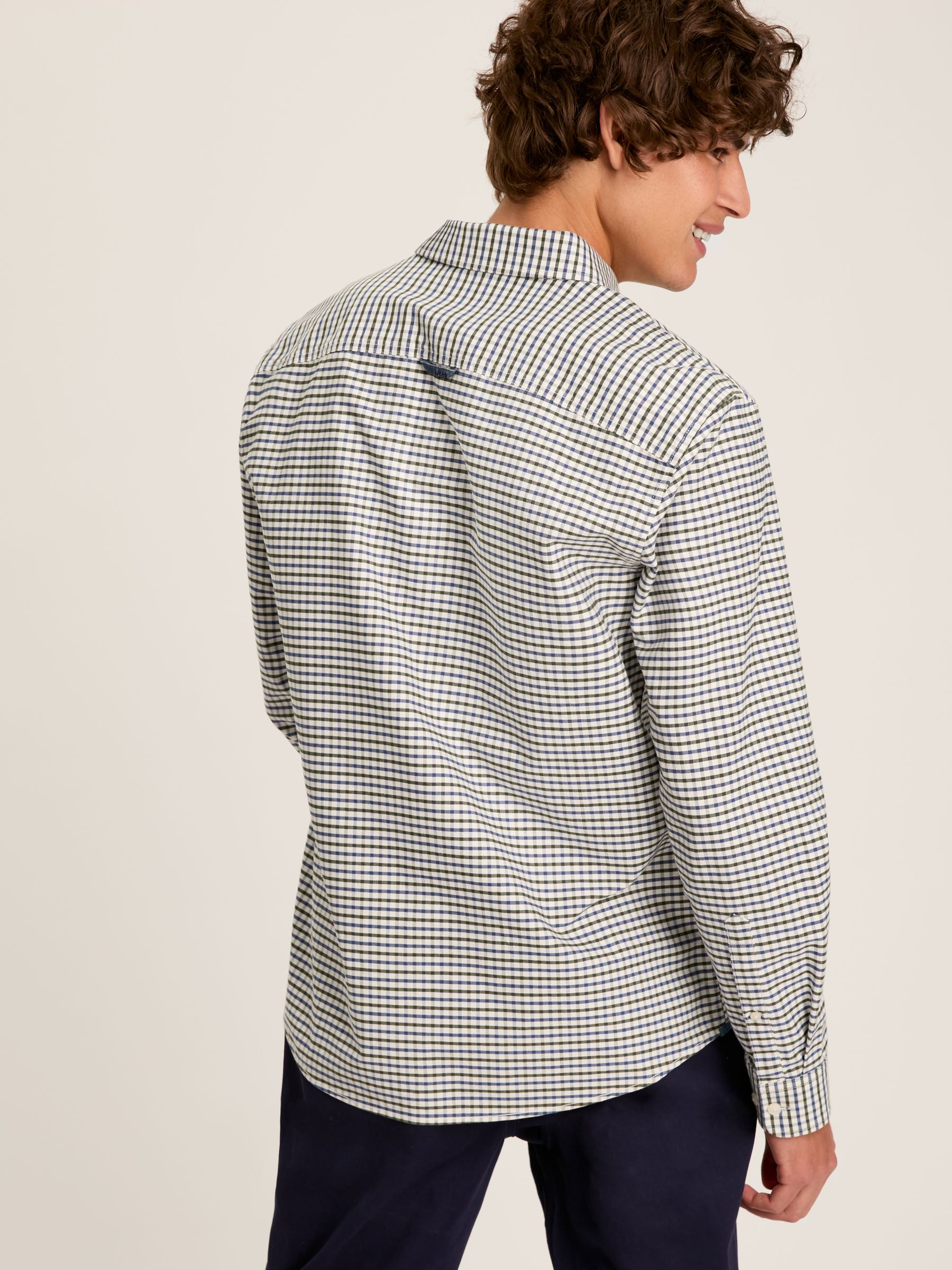 Welford Blue/Green Cotton Check Shirt - Image 3 of 5