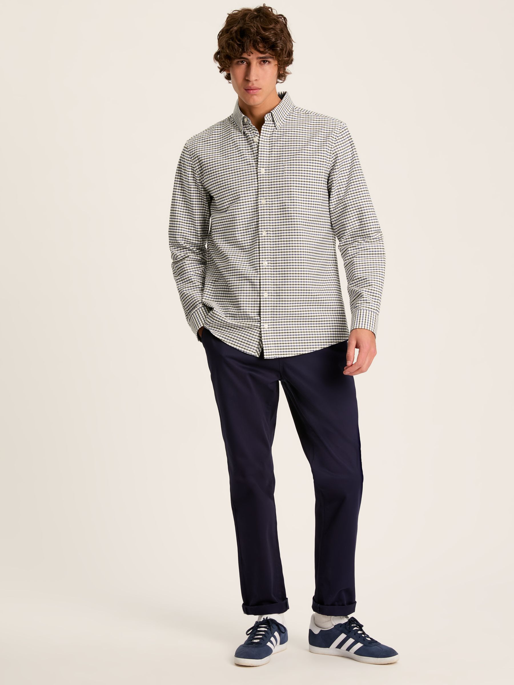 Welford Blue/Green Cotton Check Shirt - Image 4 of 5