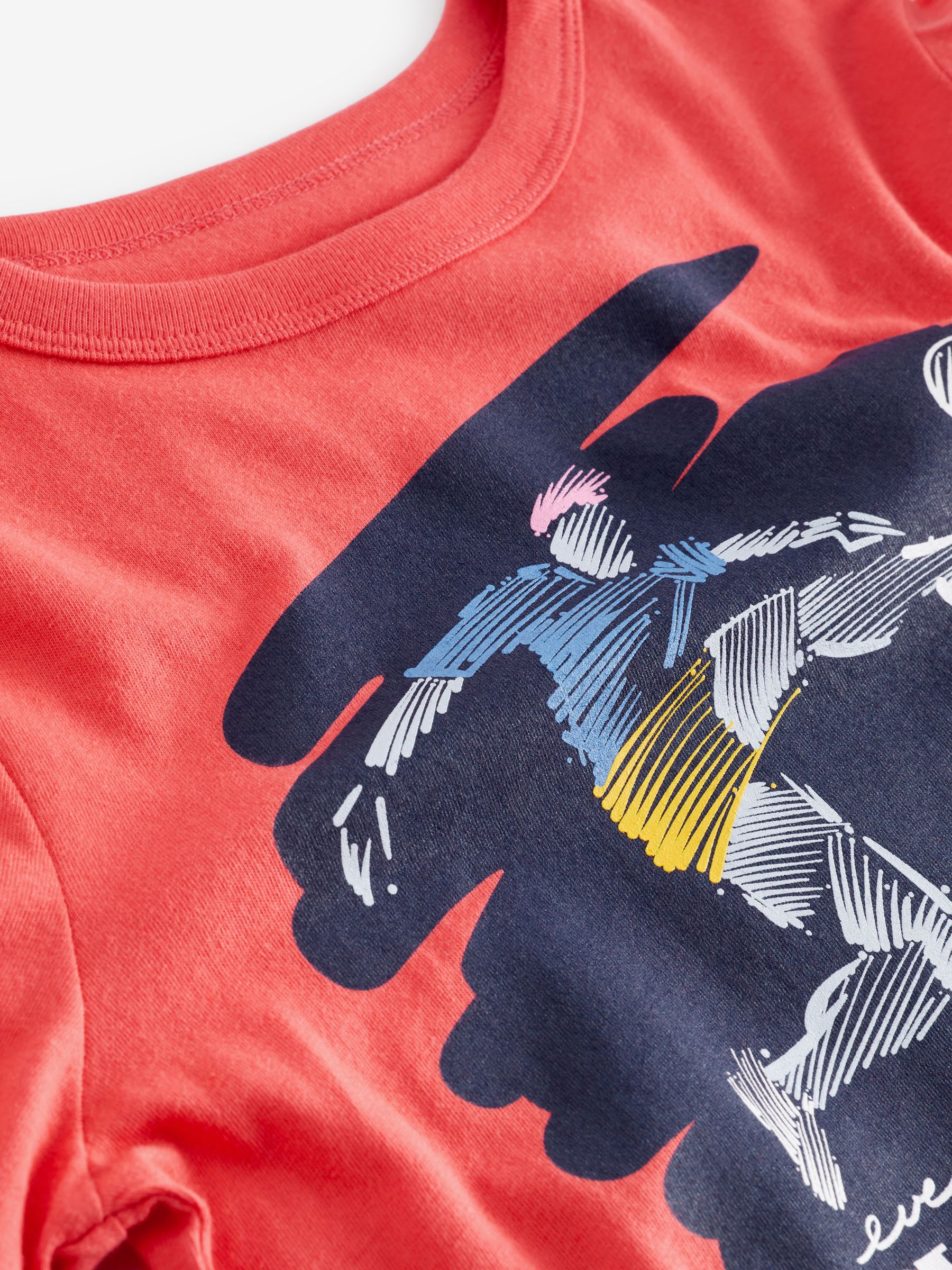 Red Football Graphic Short Sleeve Crew Neck T-Shirt (4-13yrs) - Image 3 of 3