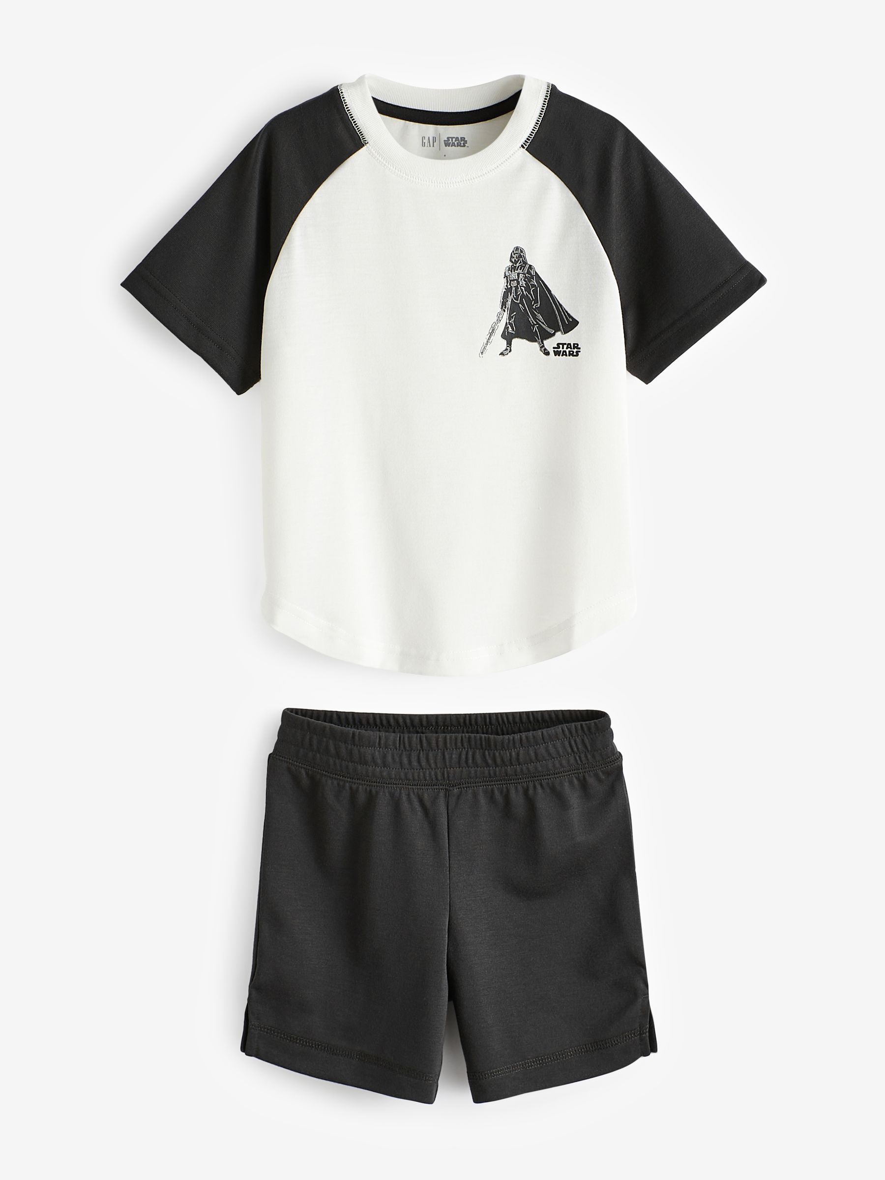 Black/White Star Wars Darth Vader Short Sleeve Pyjama Set (4-13yrs) - Image 1 of 3