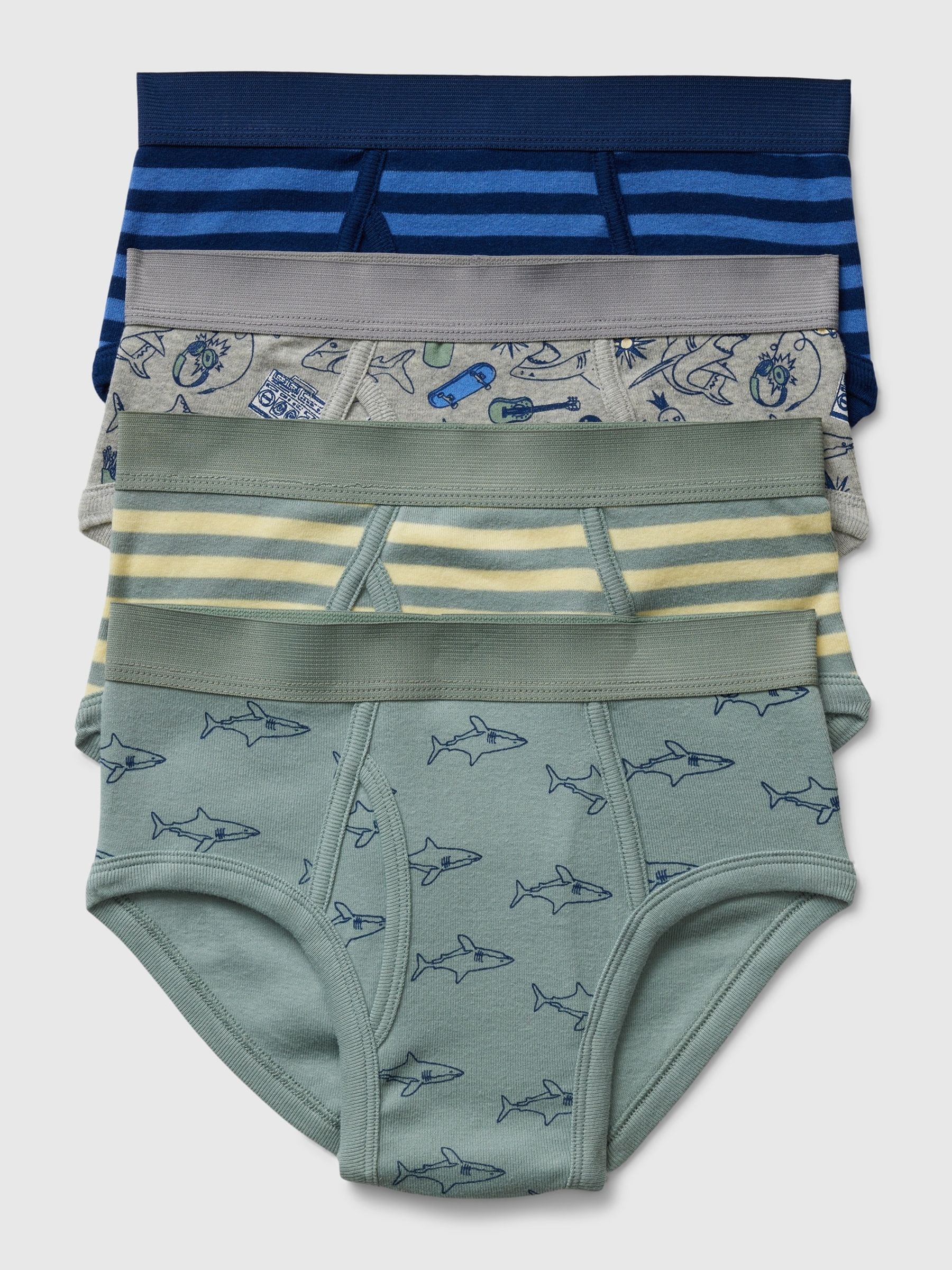 Green 4-Pack Organic Cotton Briefs - Image 1 of 1