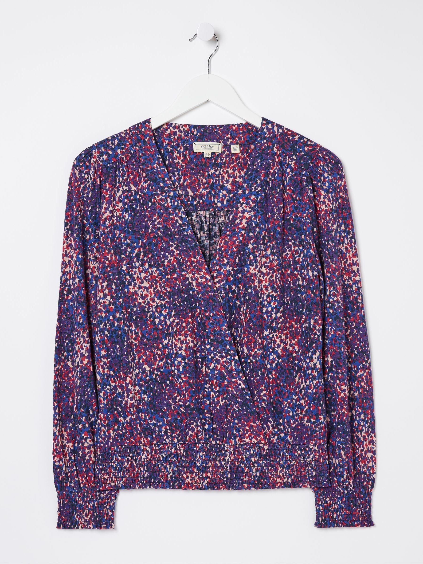 Purple Remi Craft Floral Wrap Top - Image 4 of 4