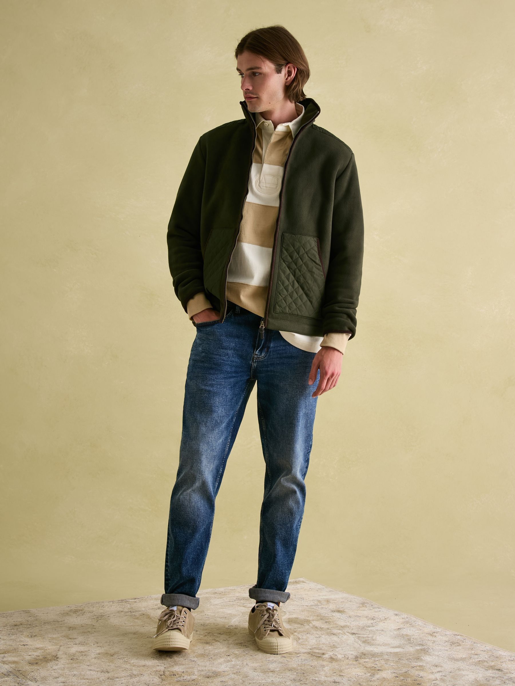 Greenfield Green Full Zip Fleece Jacket - Image 3 of 9