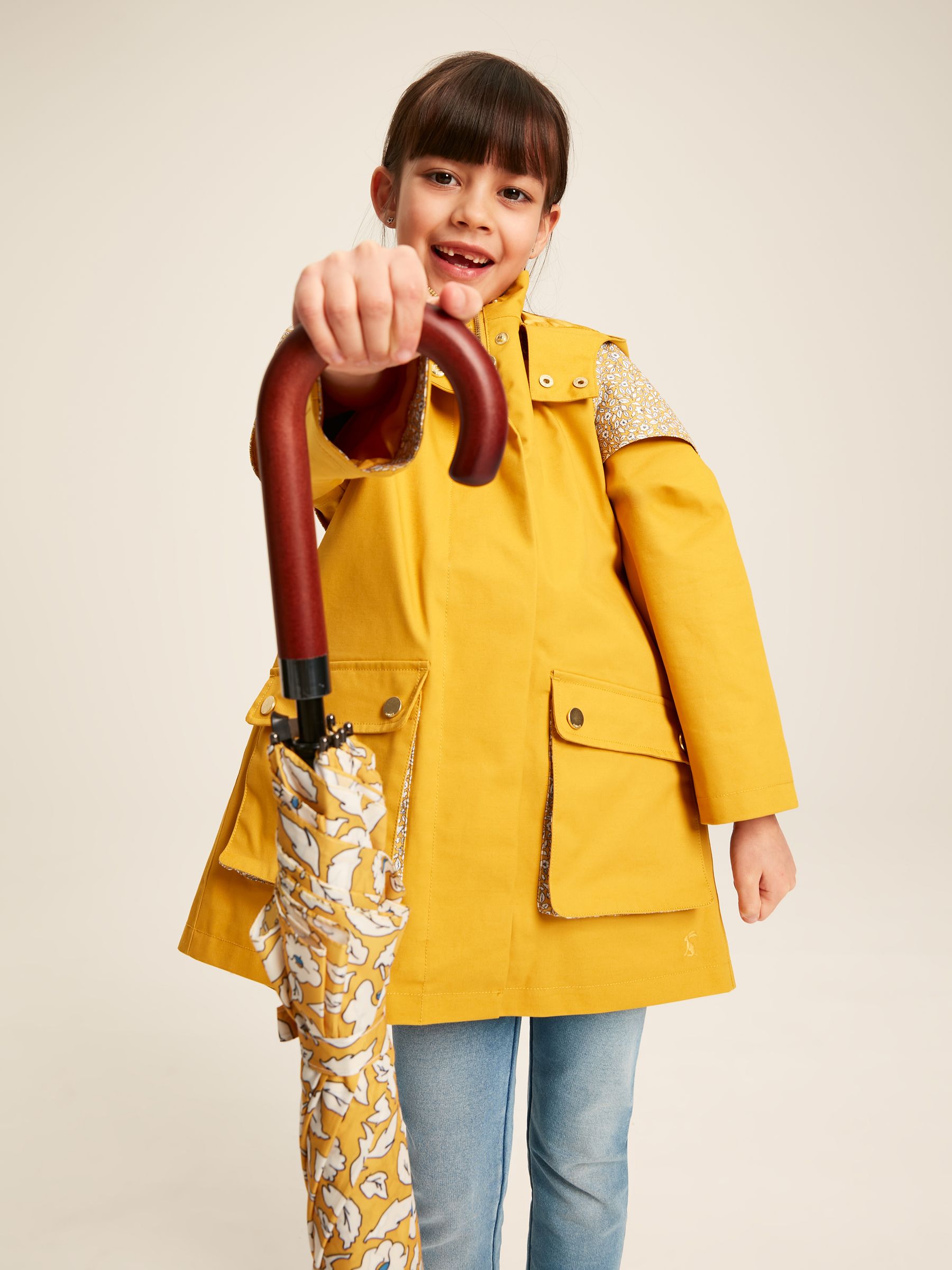 Seacombe Yellow Waterproof Hooded Raincoat with Cape - Image 1 of 13