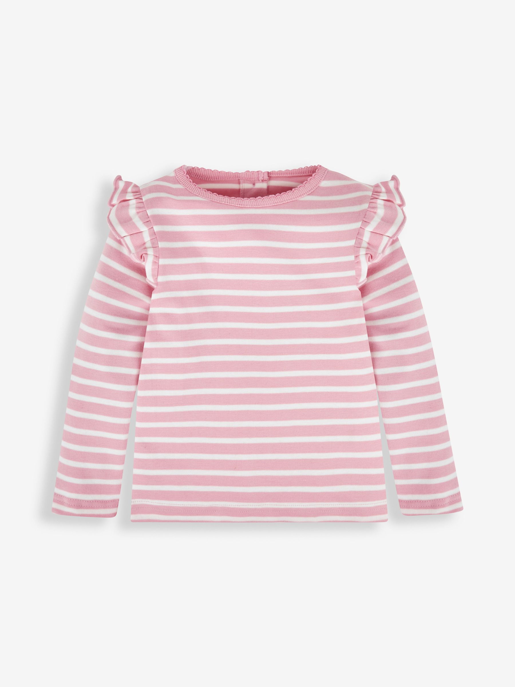 Pink Ditsy Floral 2-Pack Print & Stripe Frill Tops - Image 2 of 7