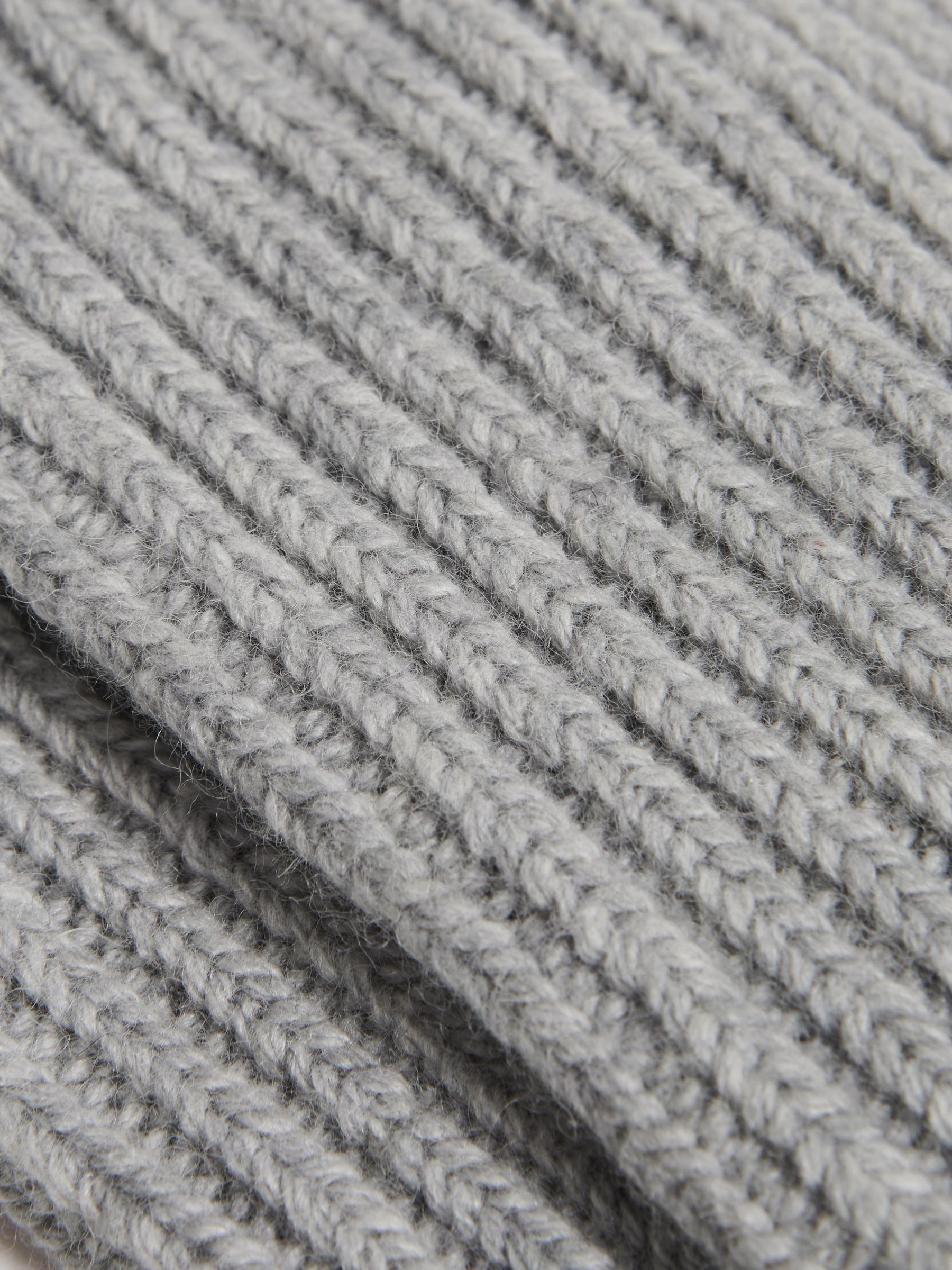 Wool Blend Ribbed Socks in Grey - Image 3 of 3