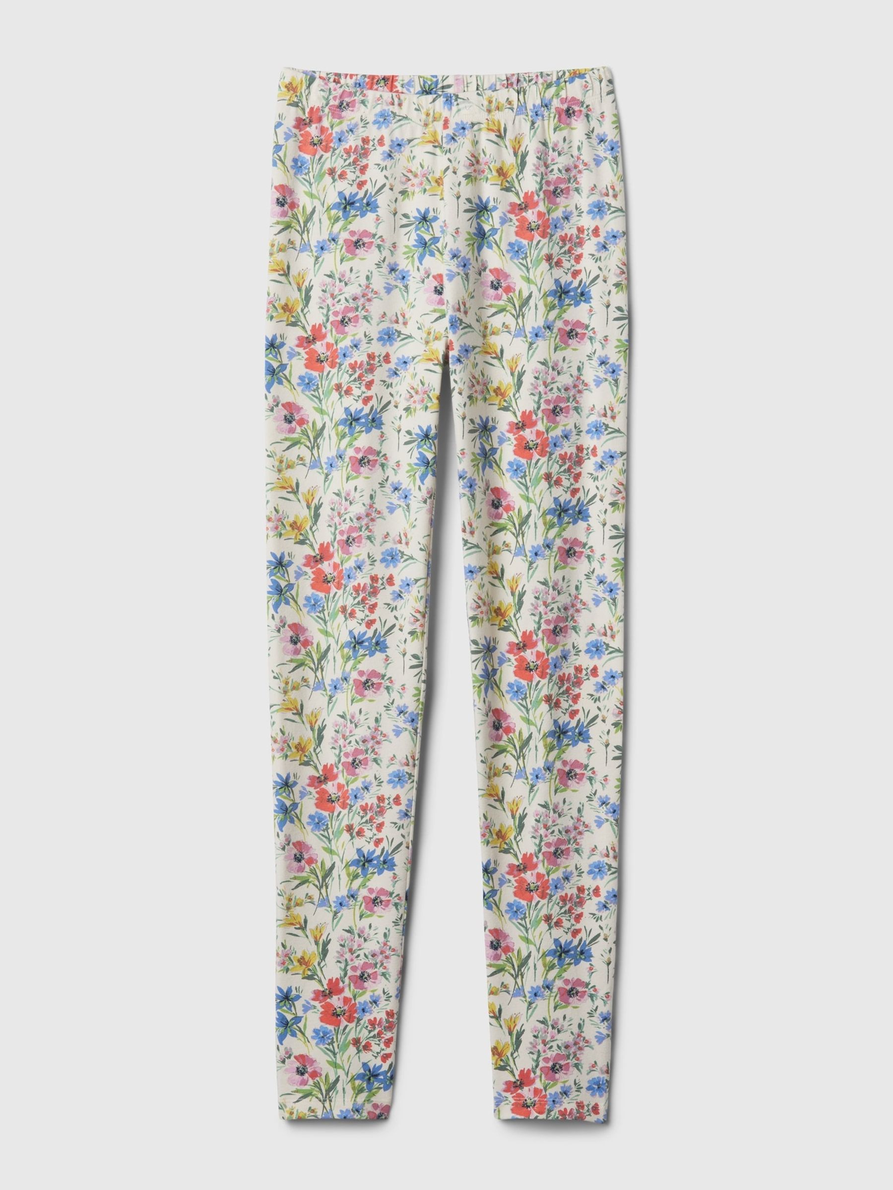 White Floral Print Leggings (4-13yrs) - Image 4 of 5