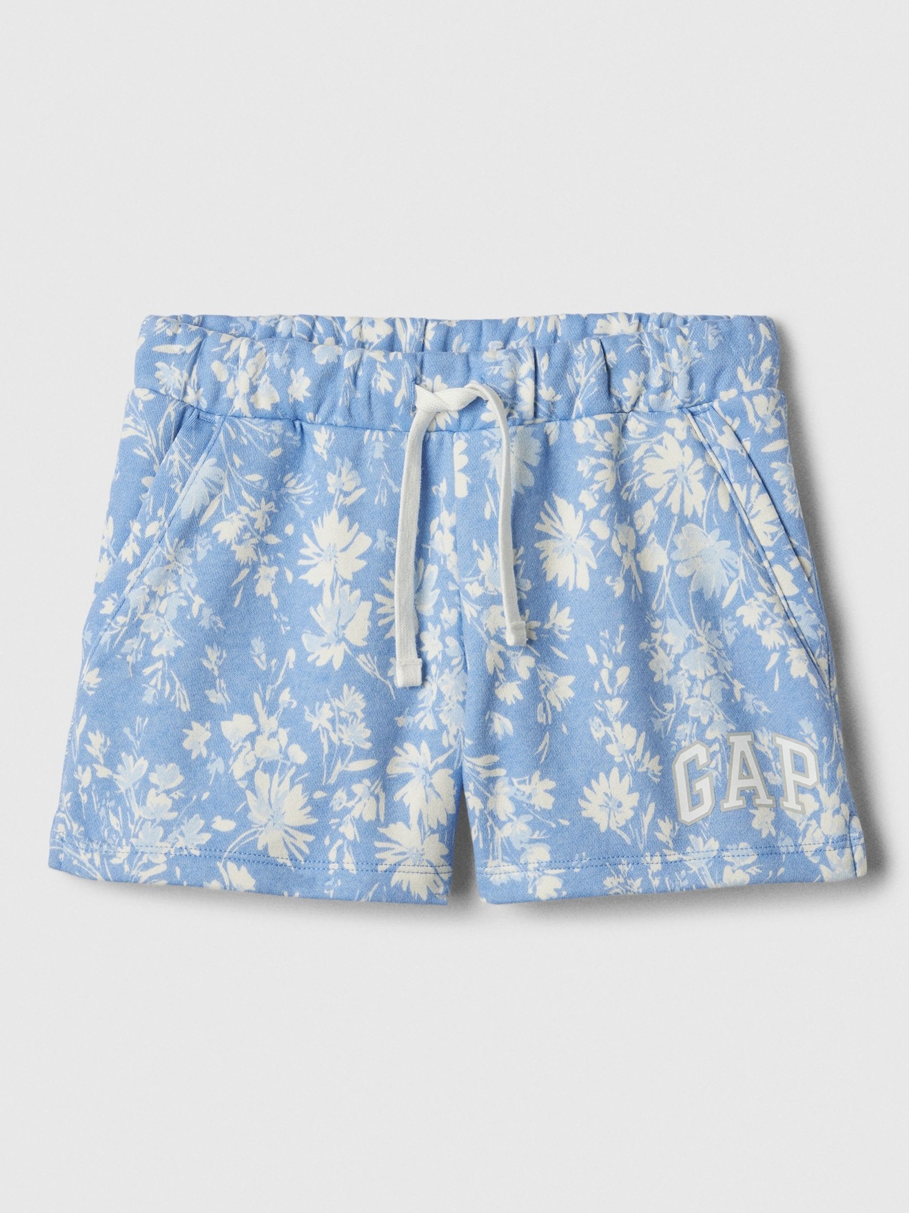 Blue/White Pull On Logo Jogger Shorts (4-13yrs) - Image 1 of 1