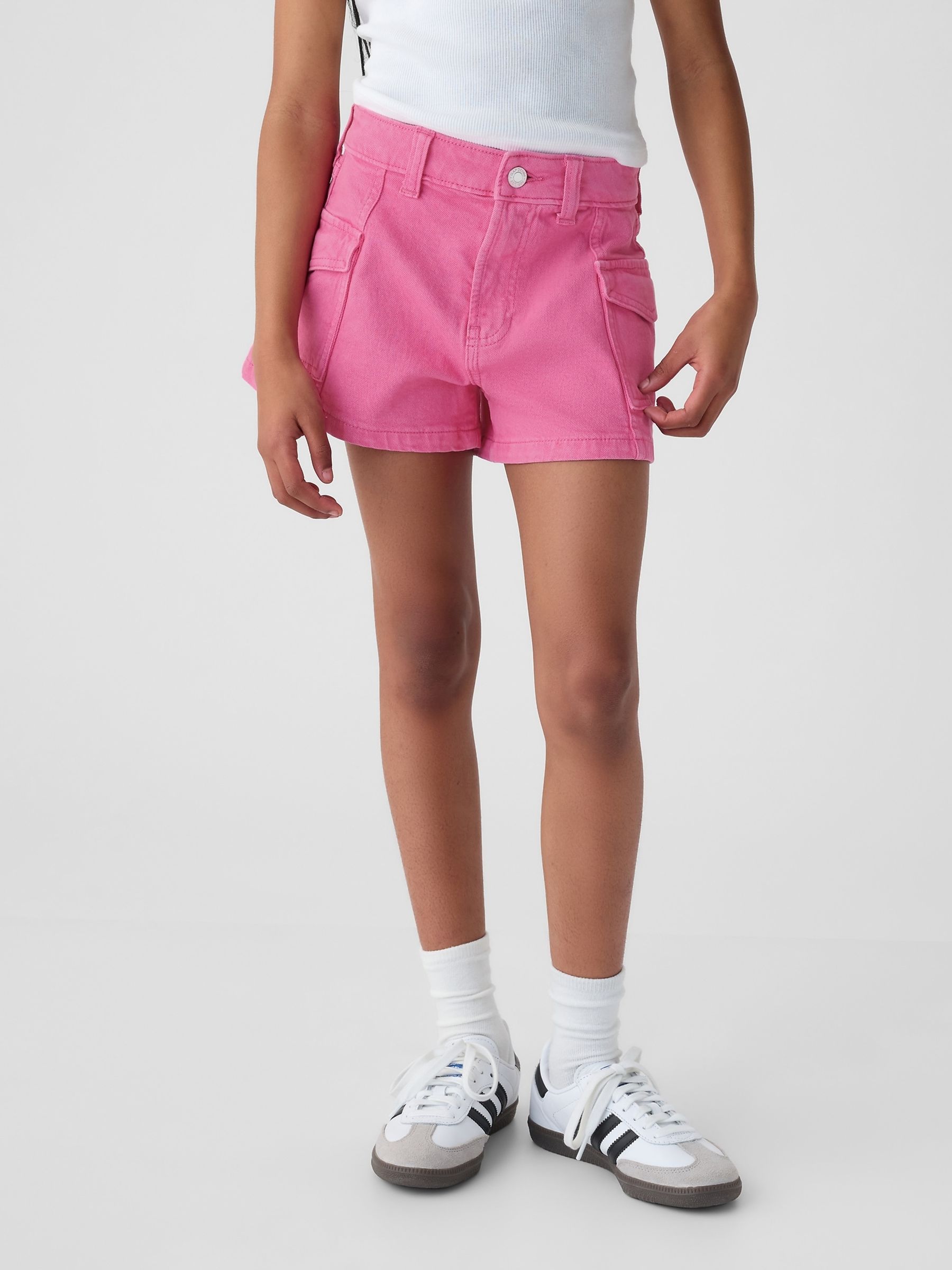 Pink High Rise Shorts (6yrs-13yrs) - Image 1 of 3