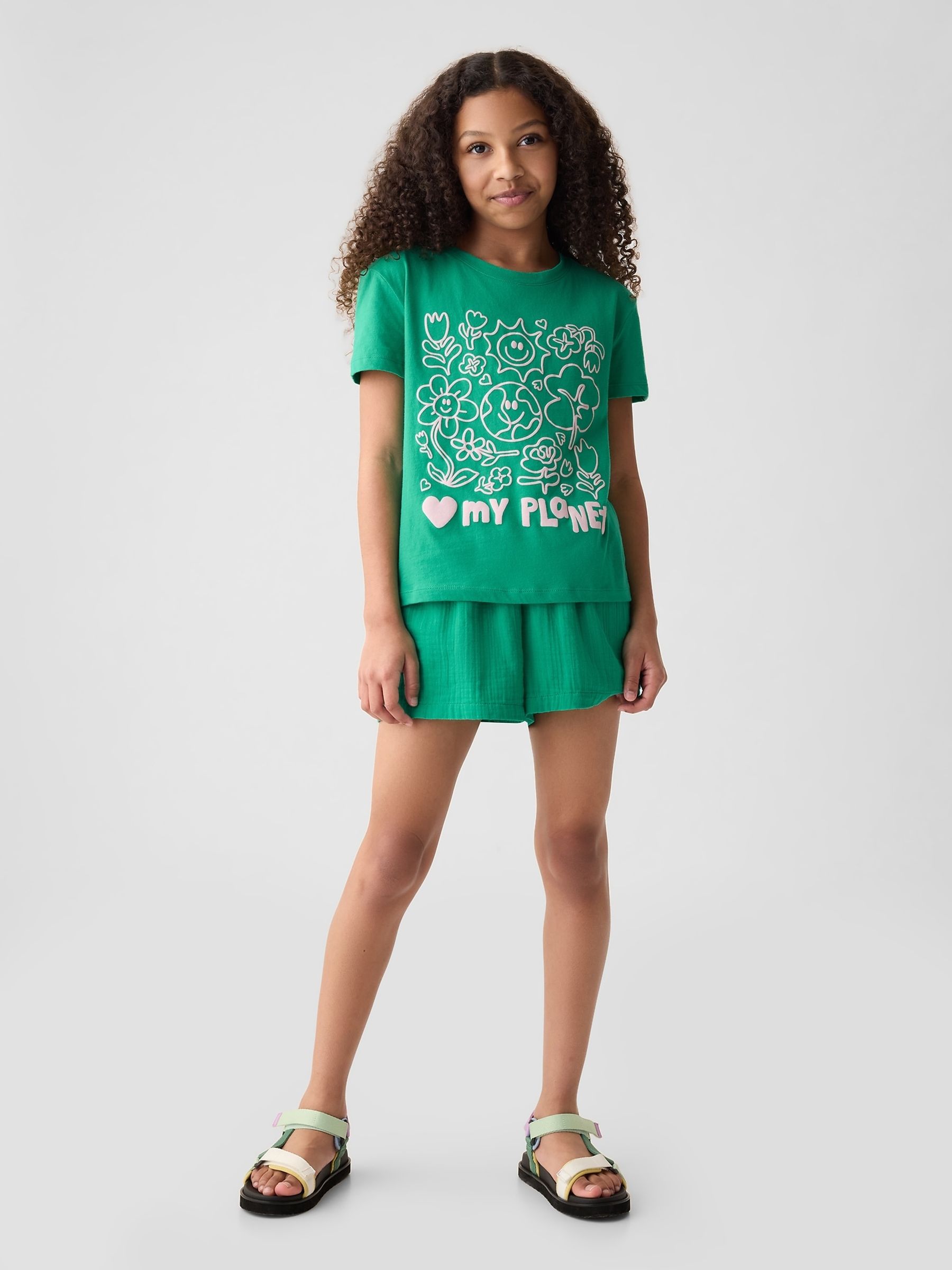 Green Planet Slogan Graphic Crew Neck Short Sleeve T-Shirt (4-13yrs) - Image 3 of 4