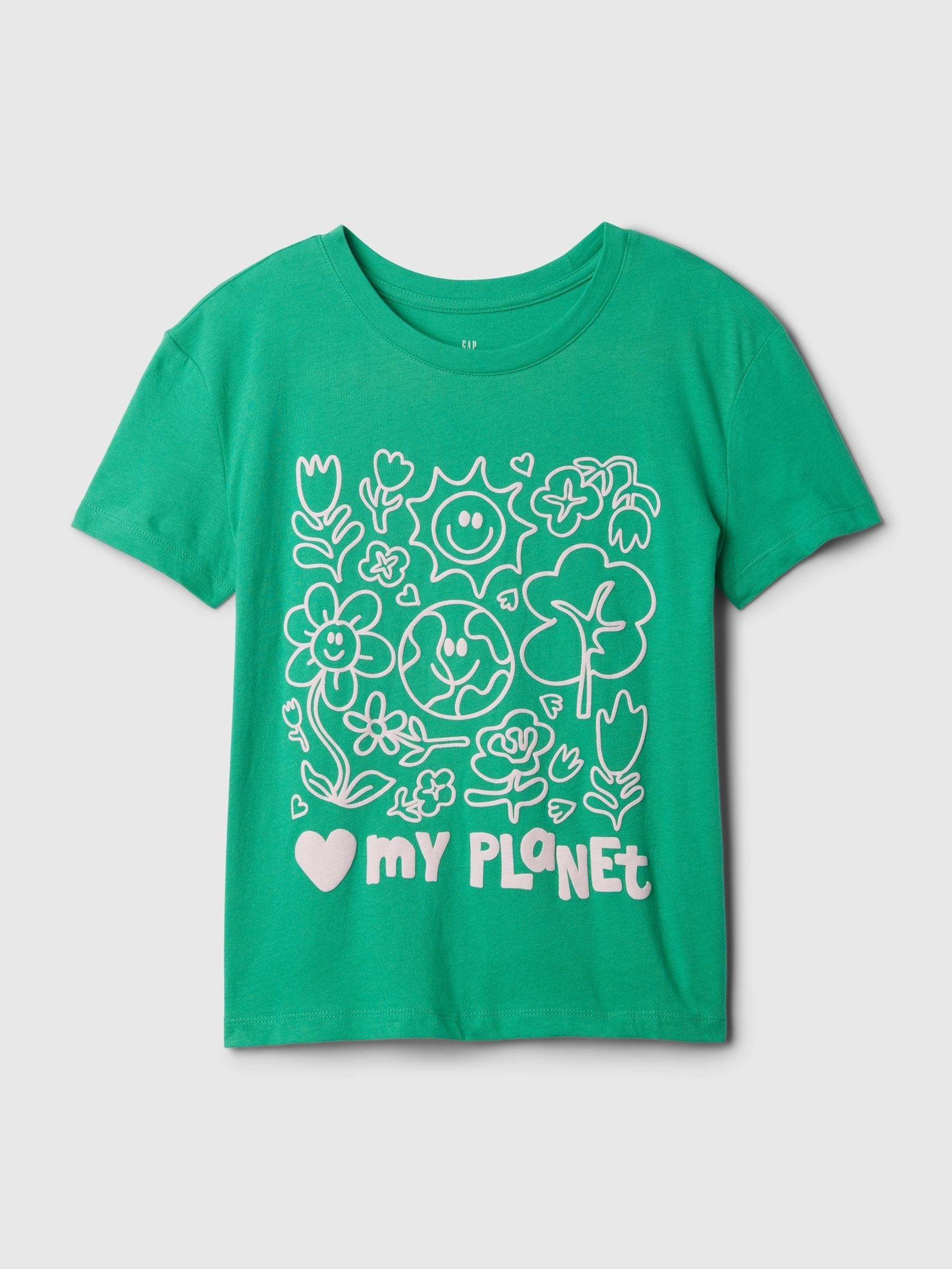 Green Planet Slogan Graphic Crew Neck Short Sleeve T-Shirt (4-13yrs) - Image 4 of 4