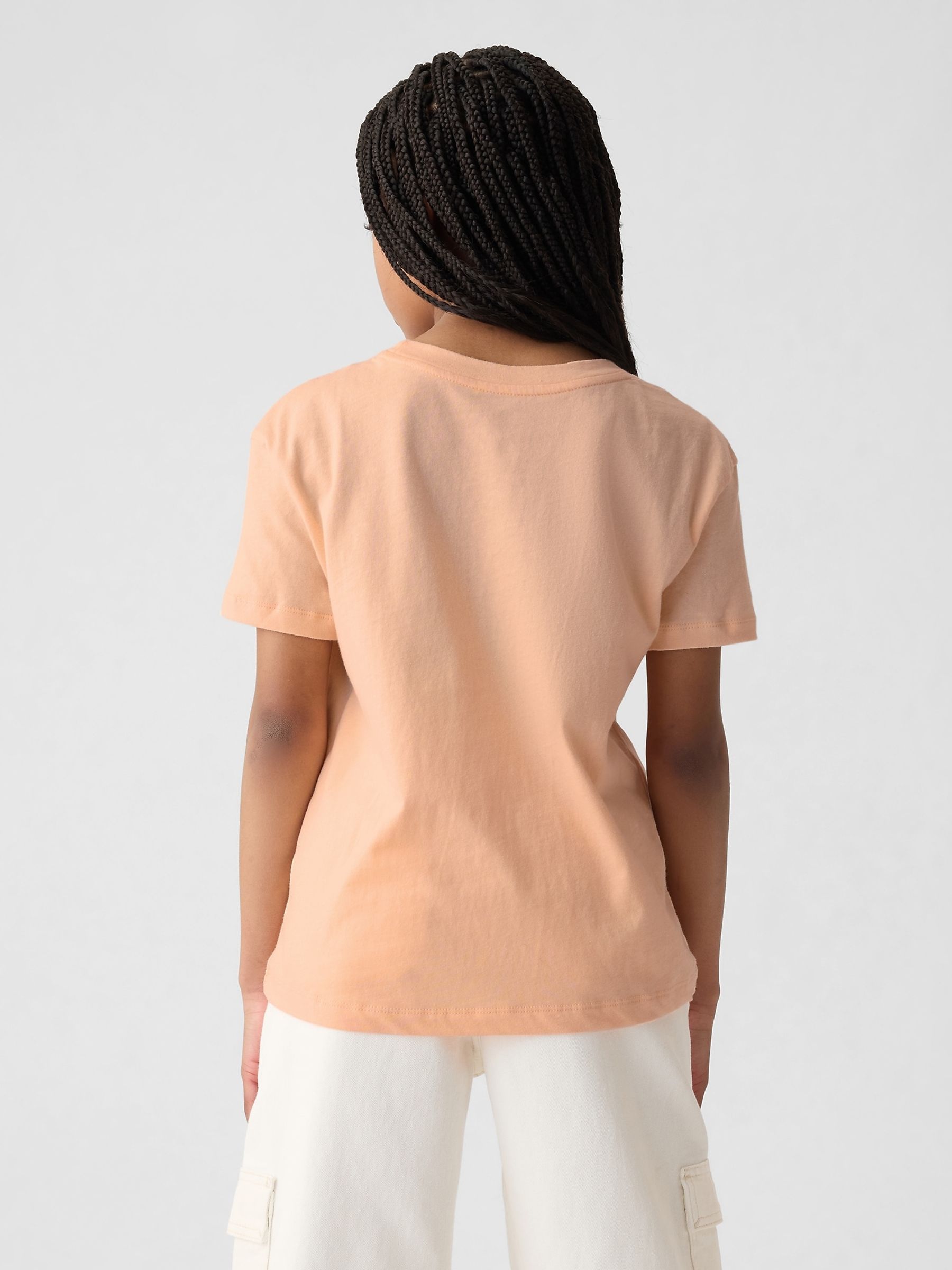 Orange Flower Slogan Graphic Crew Neck Short Sleeve T-Shirt (4-13yrs) - Image 2 of 4