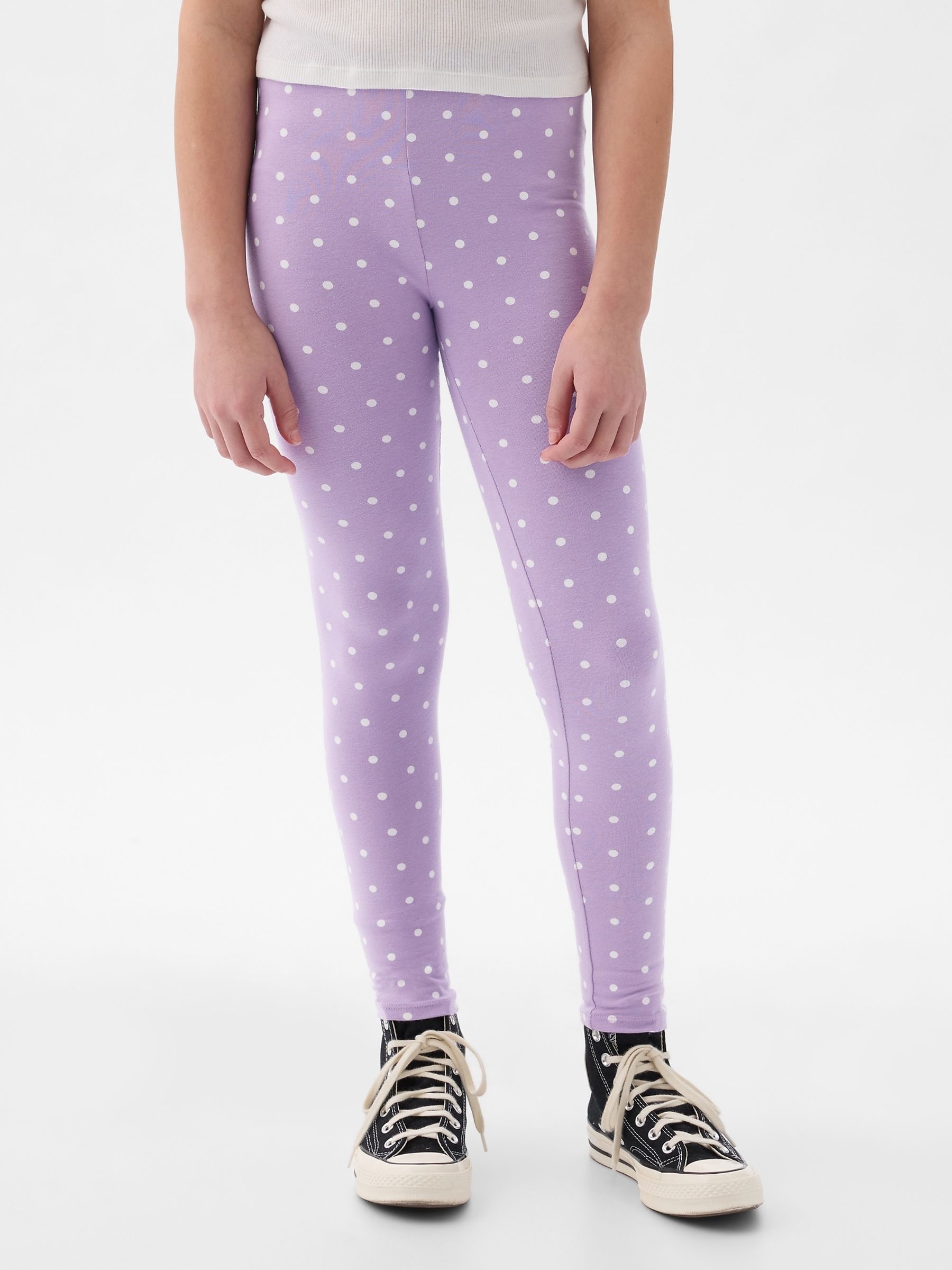 Purple Print Leggings (4-13yrs) - Image 1 of 1