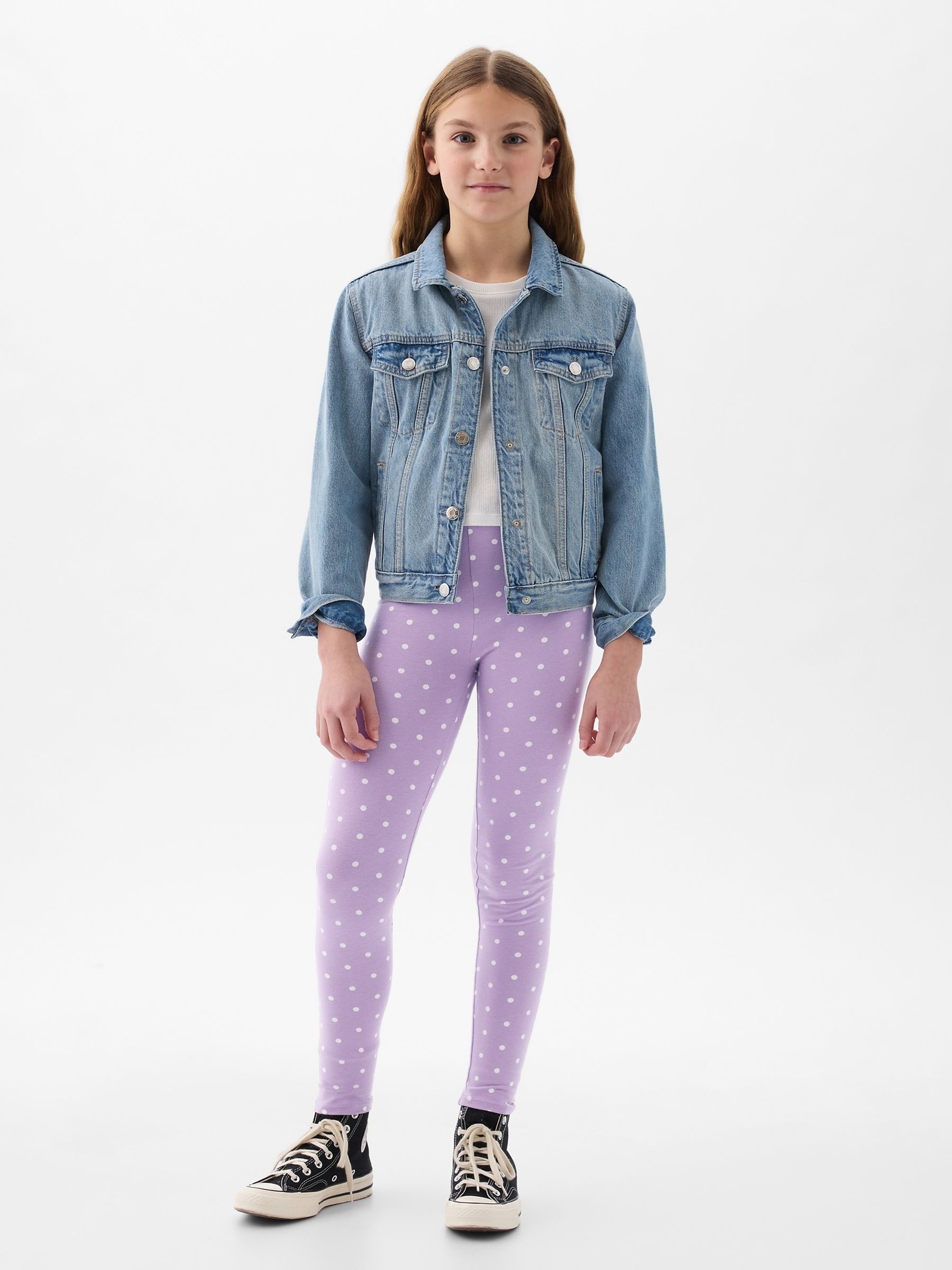 Purple Print Leggings (4-13yrs) - Image 3 of 5