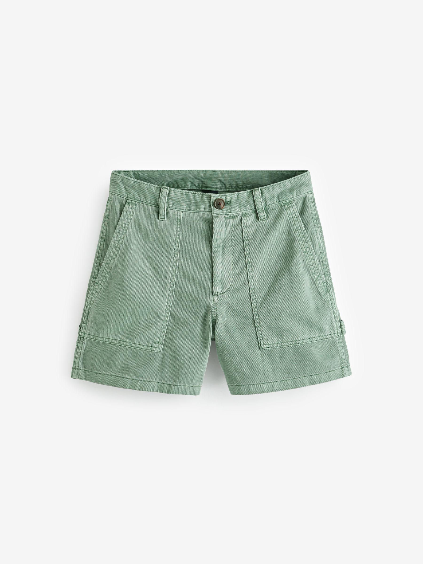 Green Cotton Twill Carpenter Shorts - Image 6 of 8
