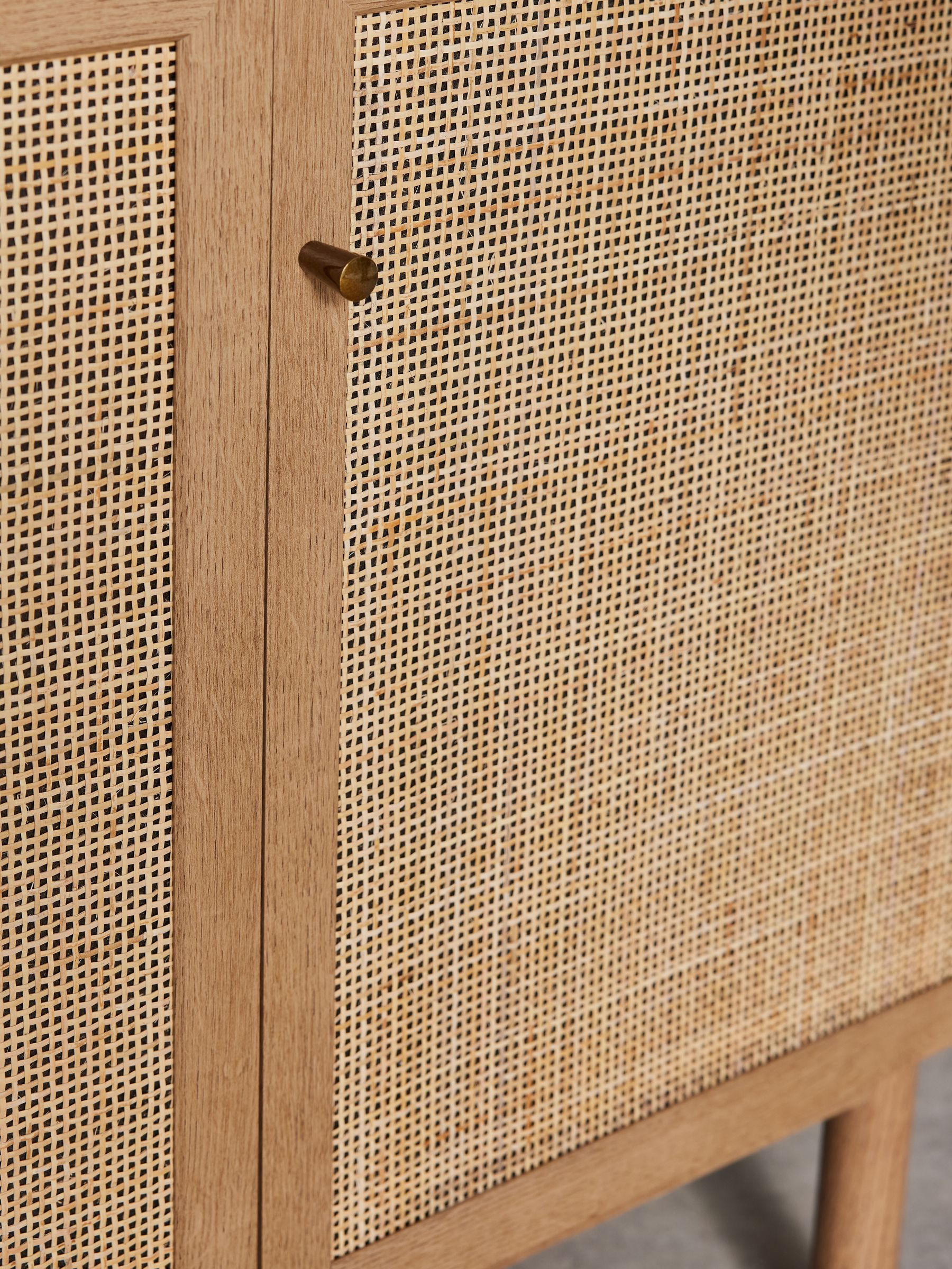 Pavia Rattan Large Sideboard in Oak Effect - Image 6 of 8