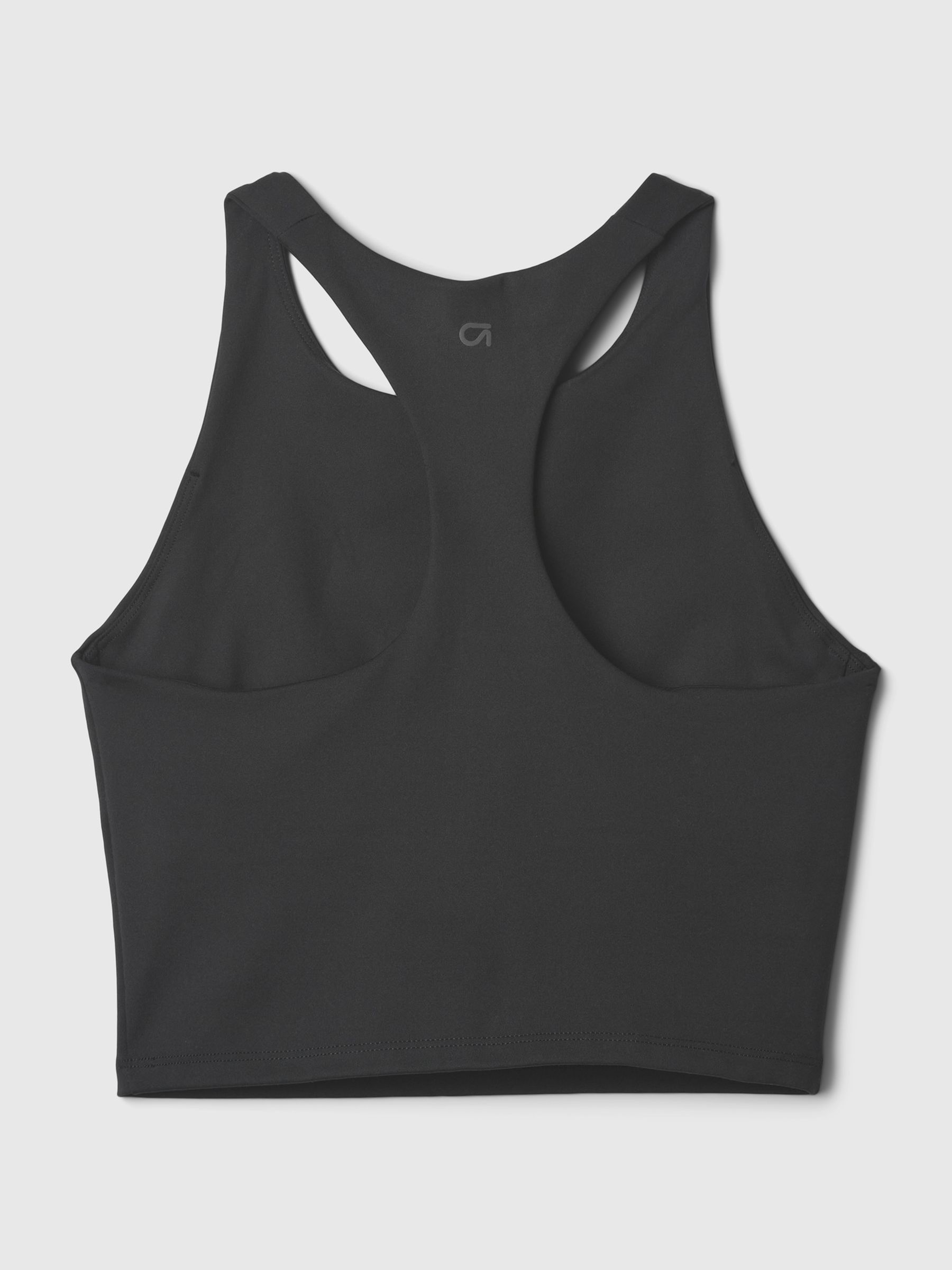 Black Cropped Sports Tank Bra - Image 5 of 5