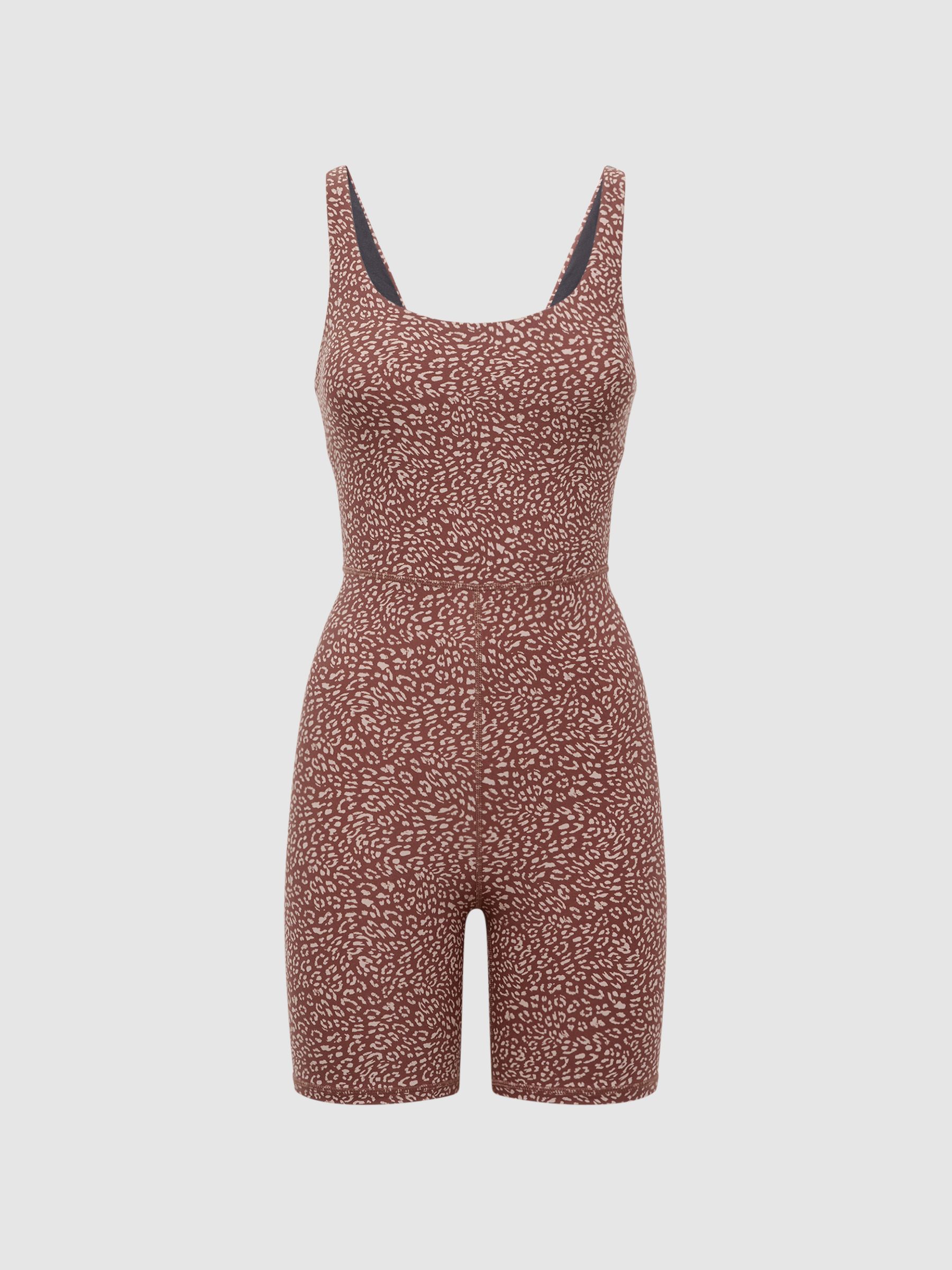 The Upside Bodysuit in Brown Print - Image 2 of 7