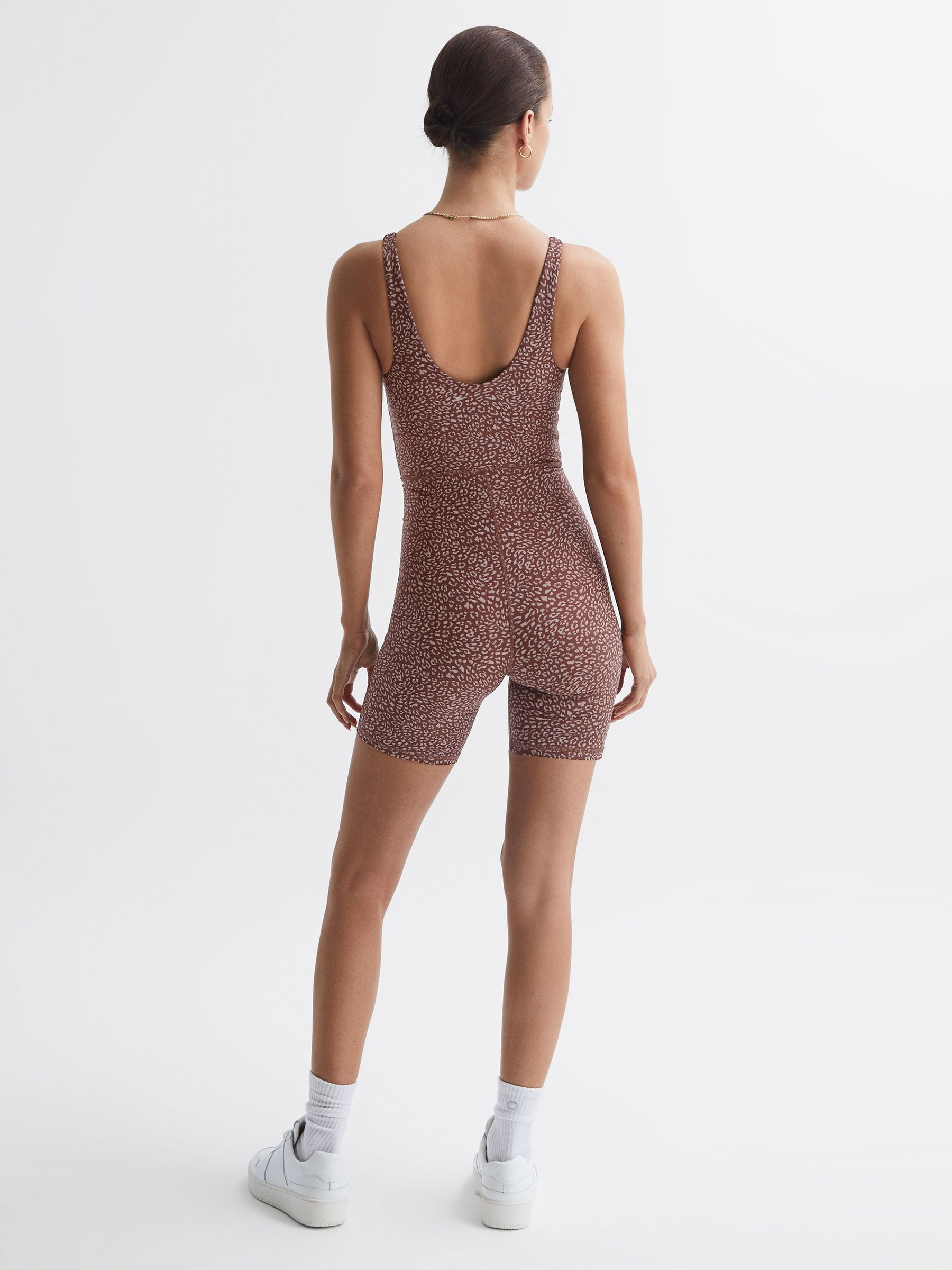 The Upside Bodysuit in Brown Print - image 5