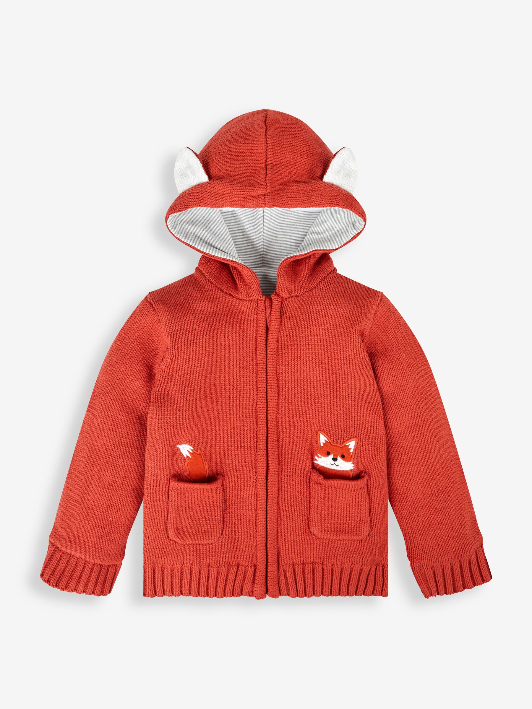 Rust Kids' Fox Cosy Hooded Cardigan - Image 1 of 3