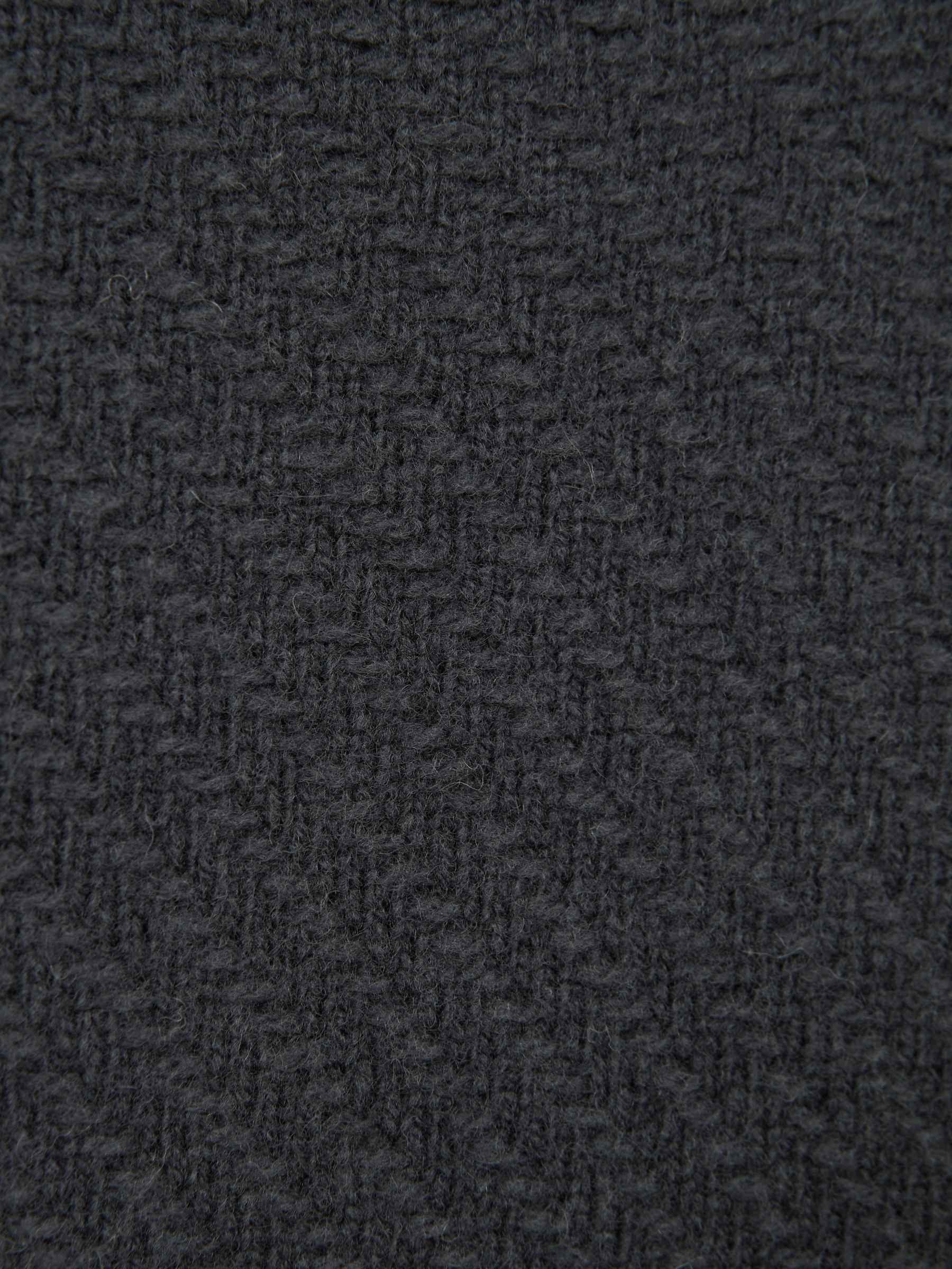 3-9 yrs Slim Fit Knitted Half-Zip Funnel Neck Jumper in Anthracite Grey - Image 5 of 5