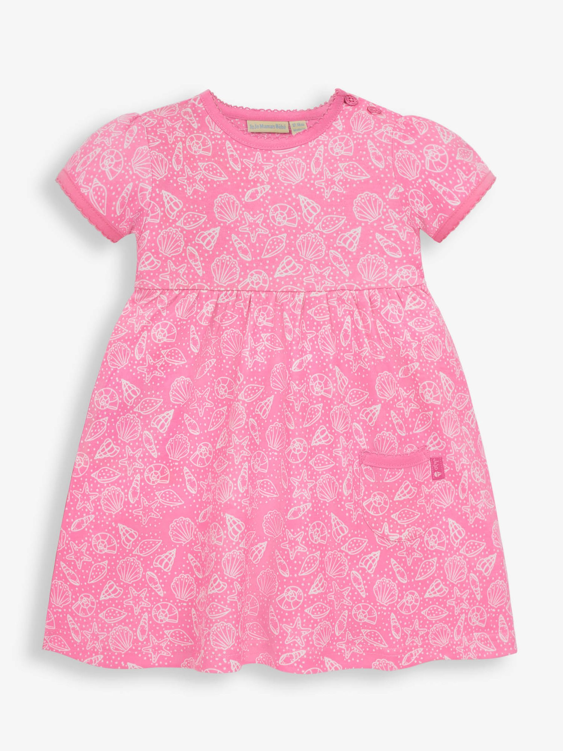 Orchid Girls' Shell Print Summer Dress - Image 1 of 2