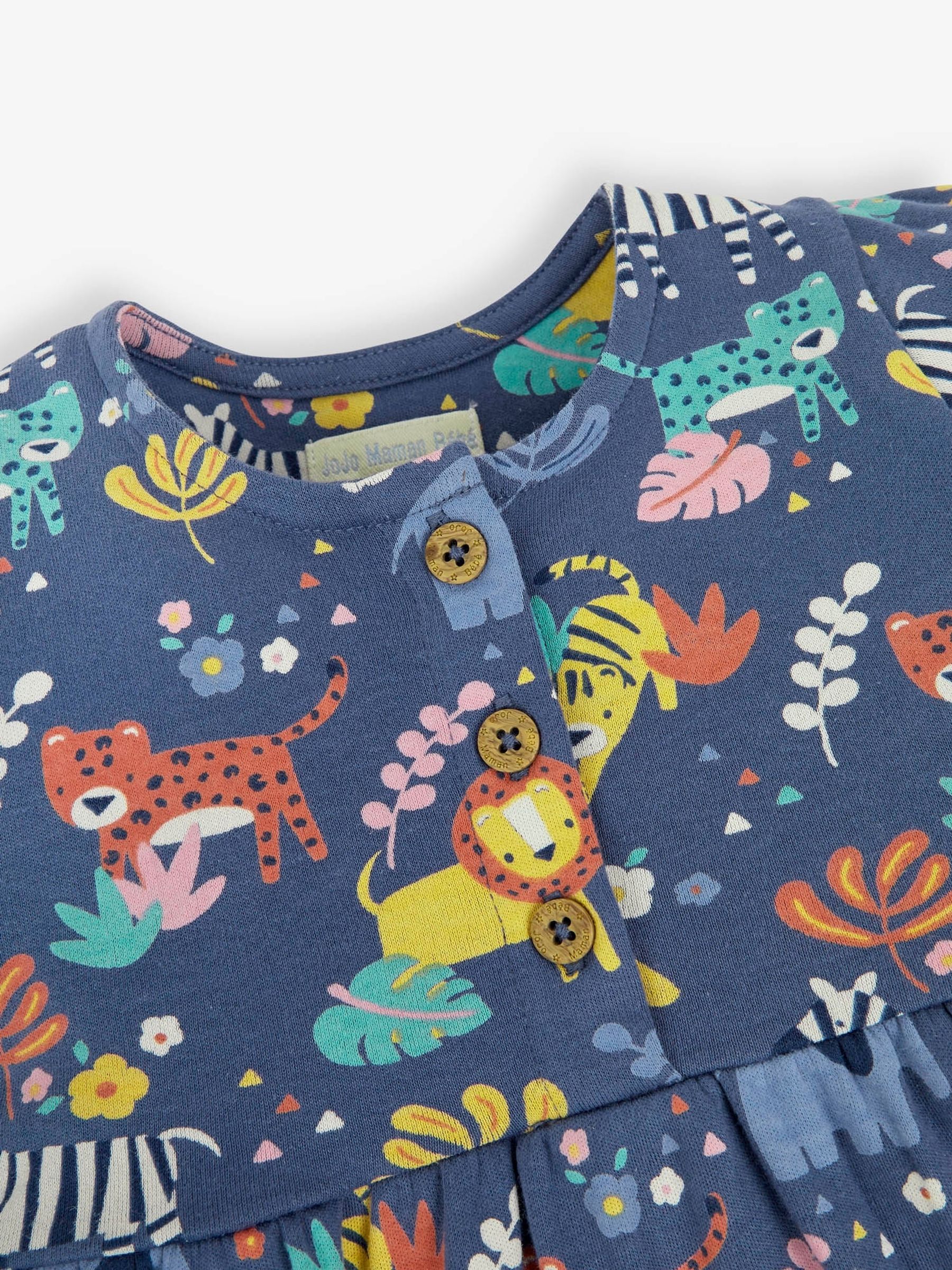 Denim Safari Print With Pet In Pocket Button Front Dress - Image 2 of 3