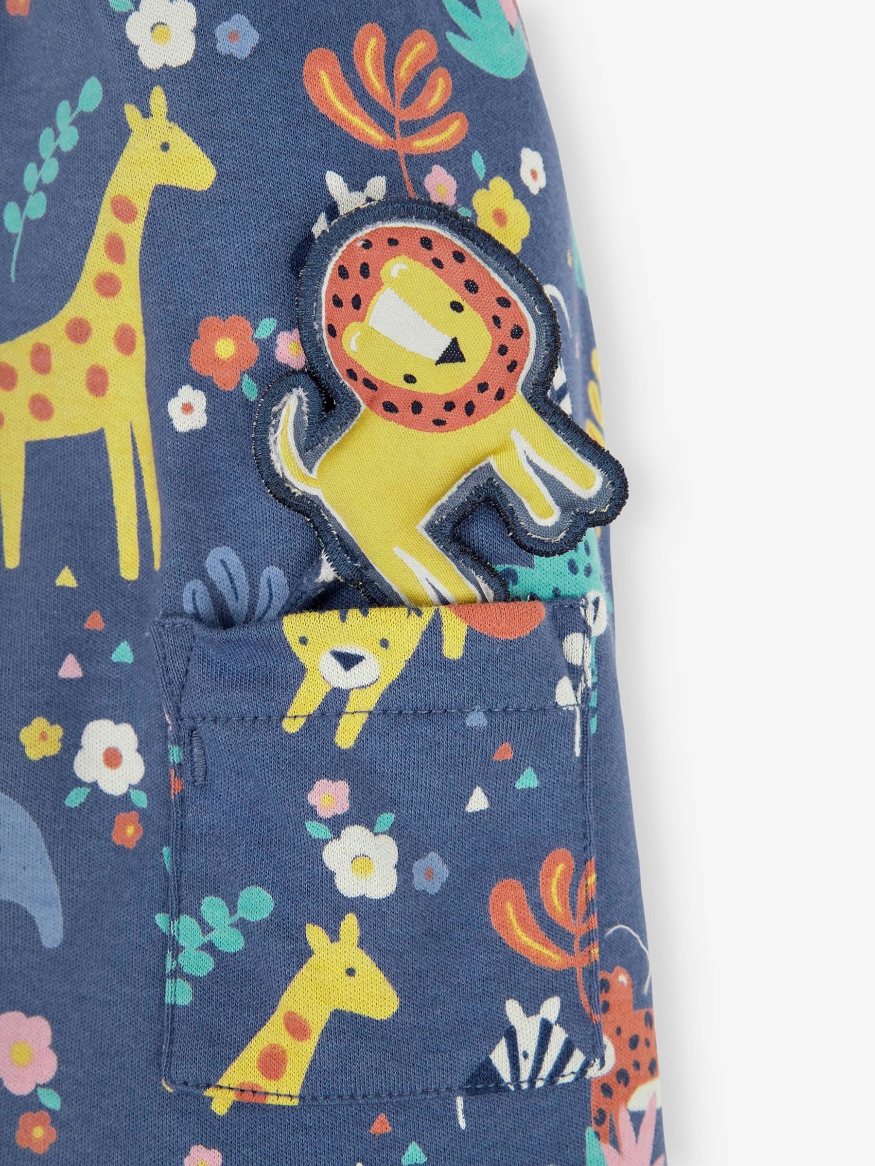 Denim Safari Print With Pet In Pocket Button Front Dress - Image 3 of 3