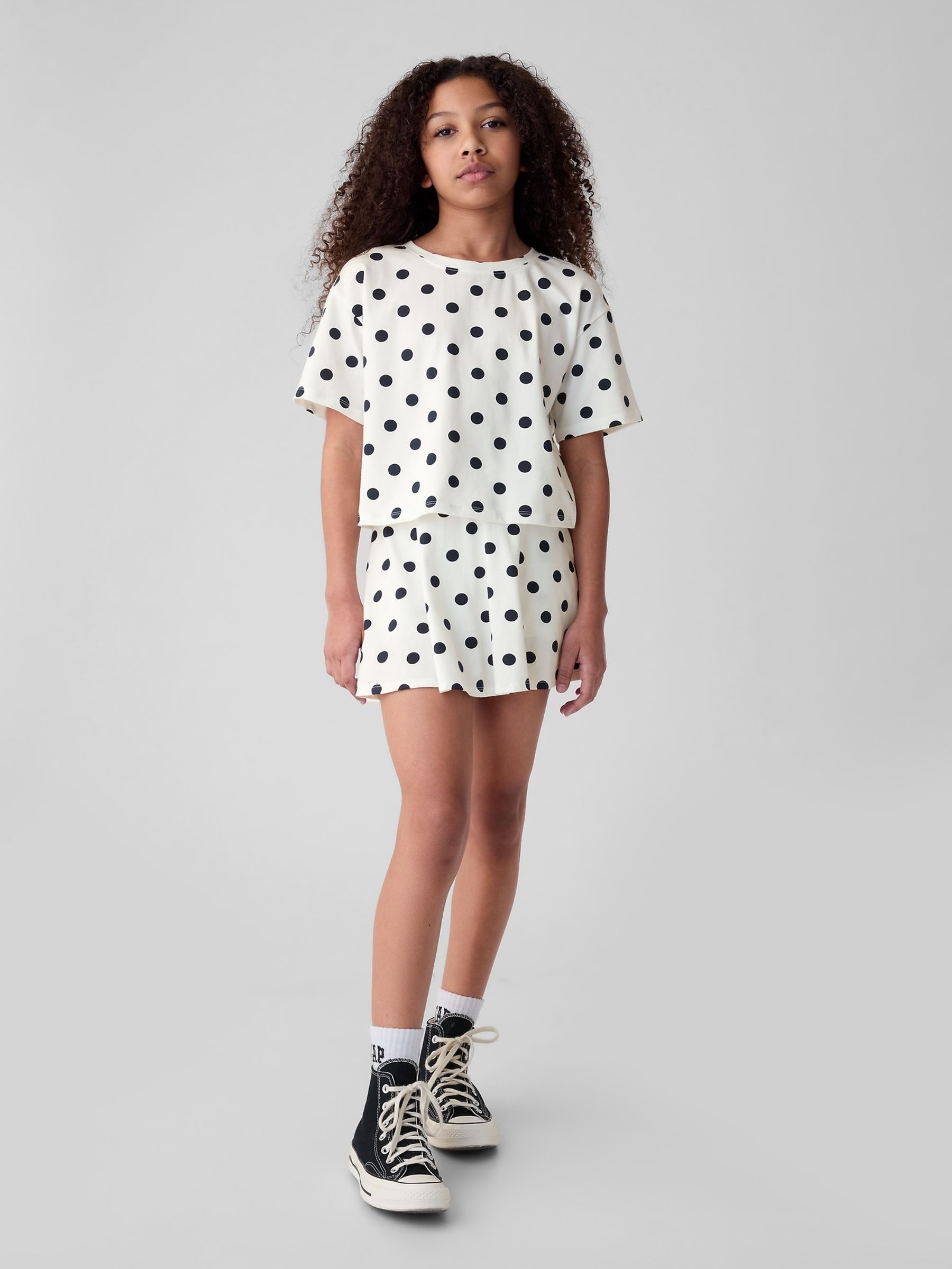White Skort Print Outfit Set (4-13yrs) - Image 1 of 2
