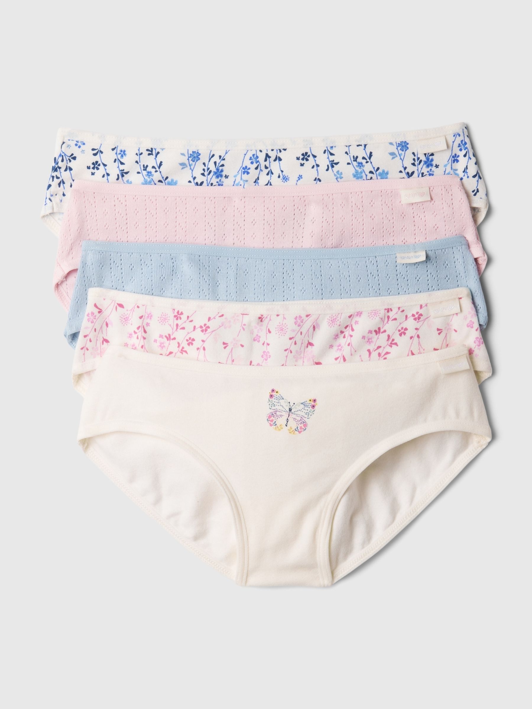 White Print Briefs 5 Pack (4-12yrs) - Image 1 of 1
