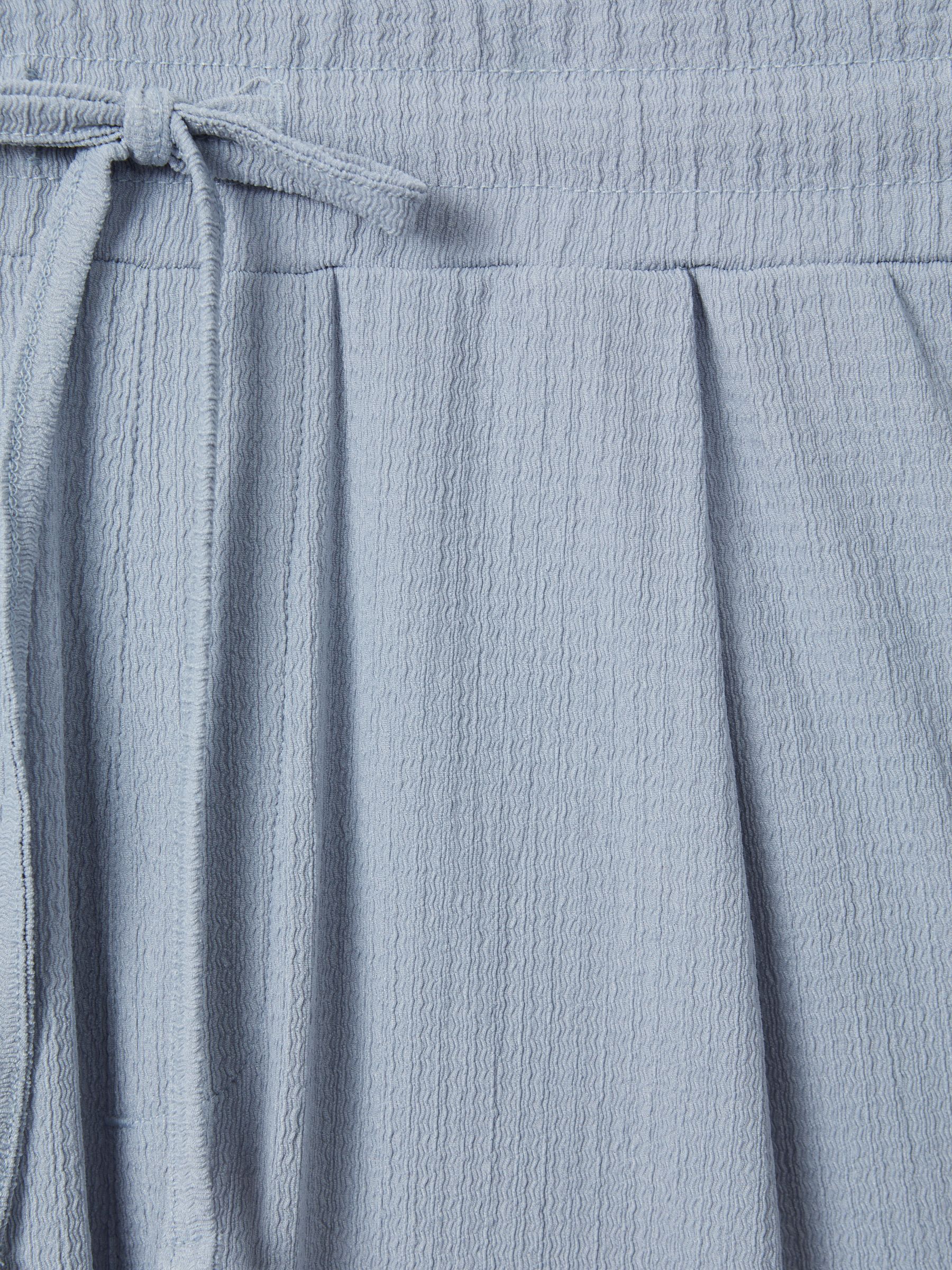 Textured Drawstring Shorts in Porcelain Blue - Image 6 of 6