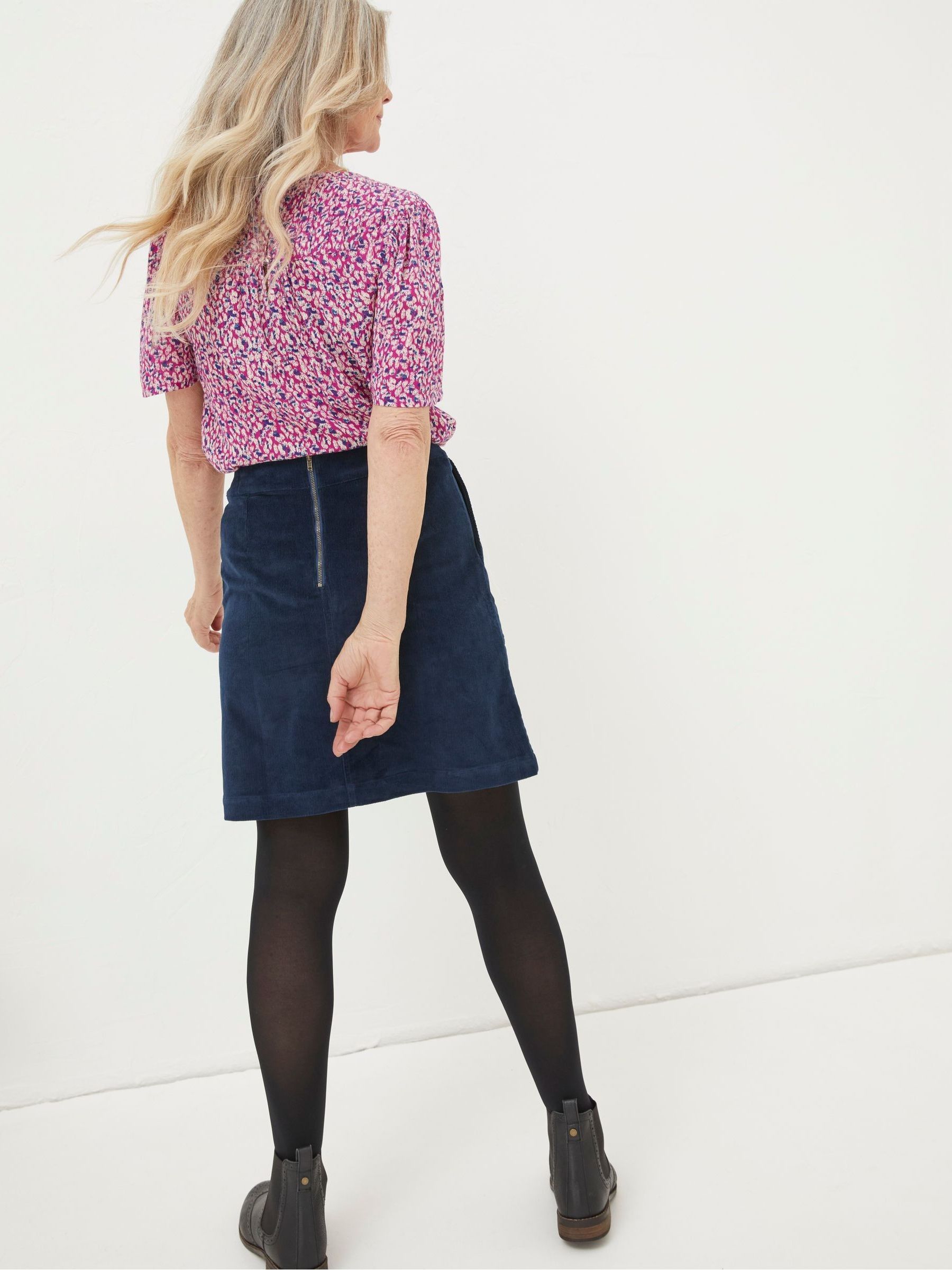 Blue Eliza Cord Skirt - Image 2 of 4