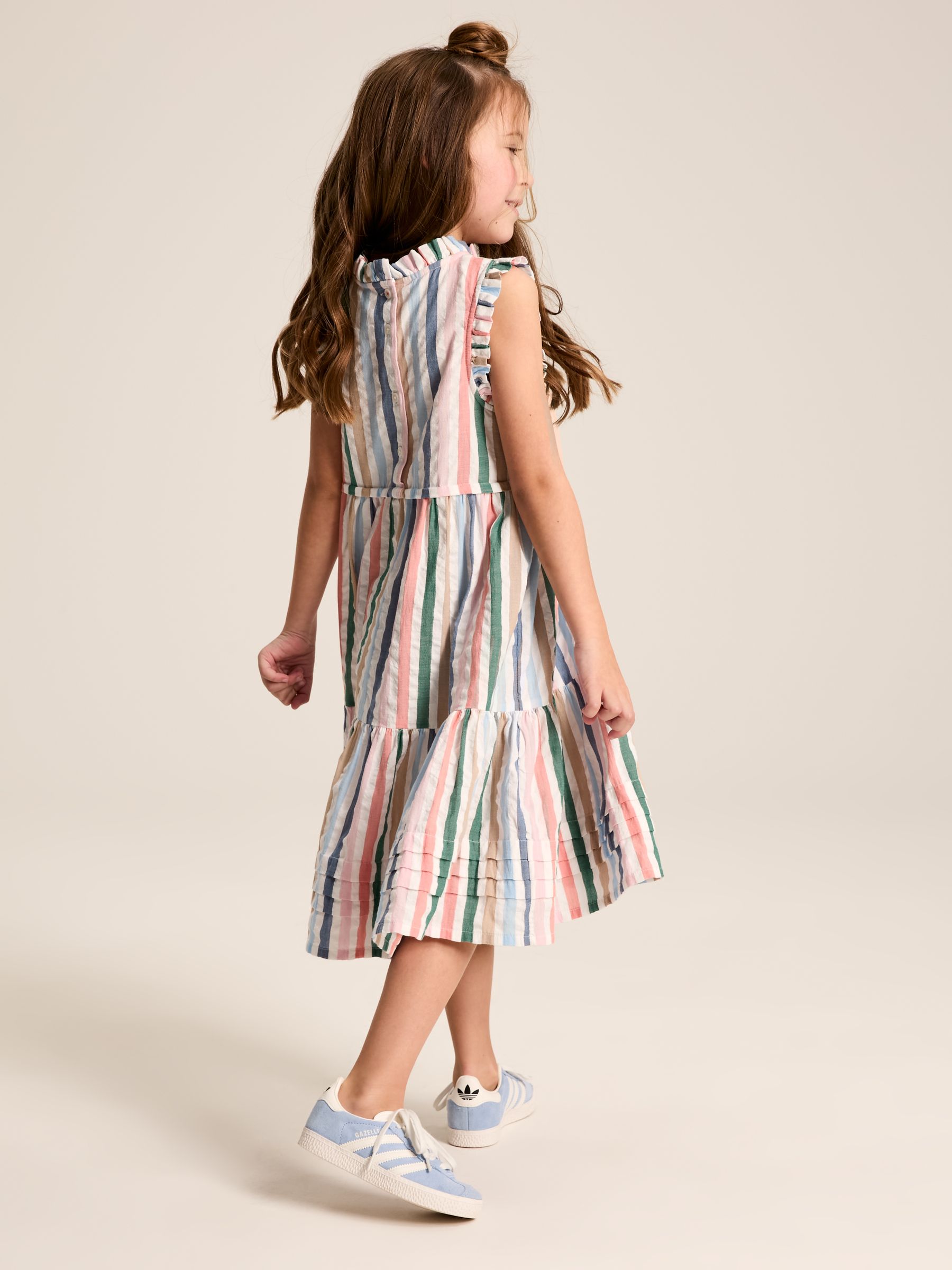 Girls' Poppie Multi Stripe Tiered Dress - Image 2 of 6
