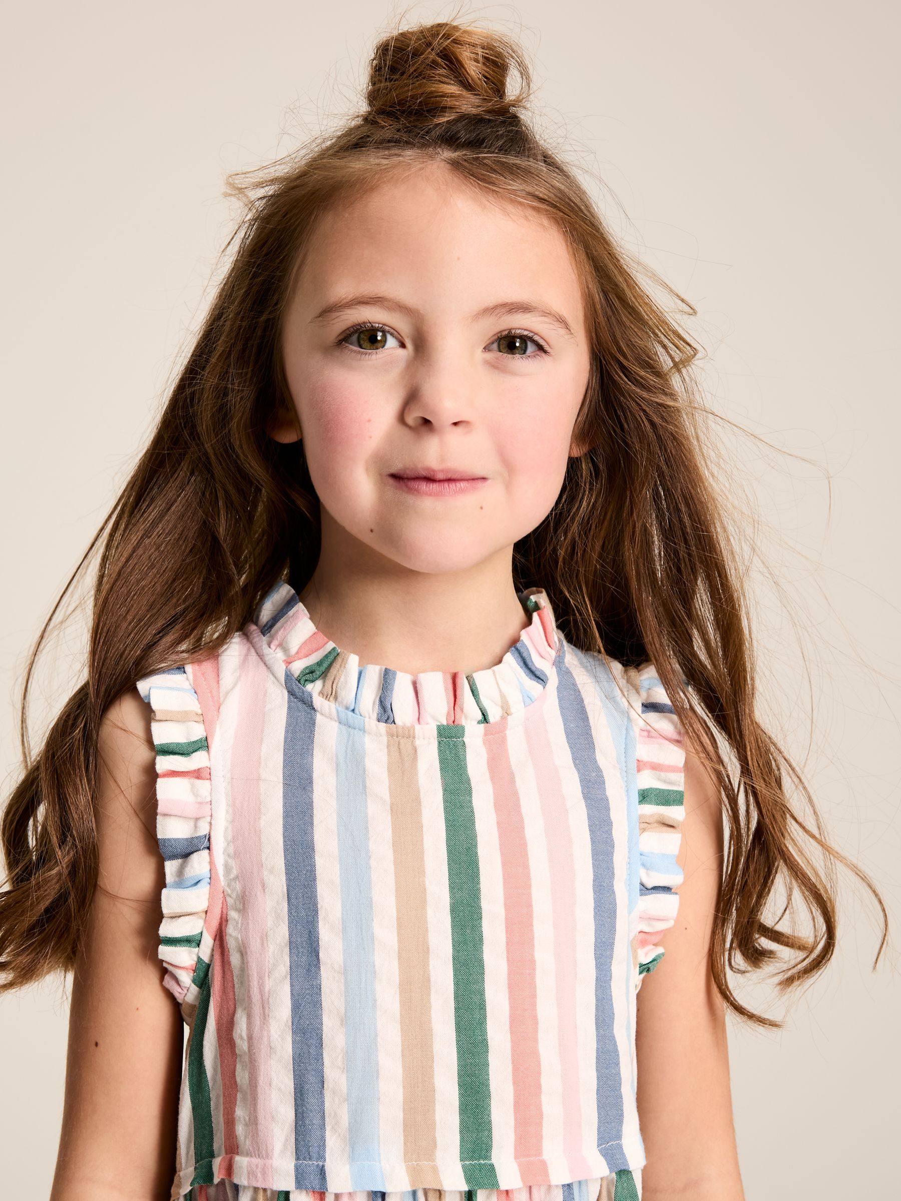 Girls' Poppie Multi Stripe Tiered Dress - Image 4 of 6