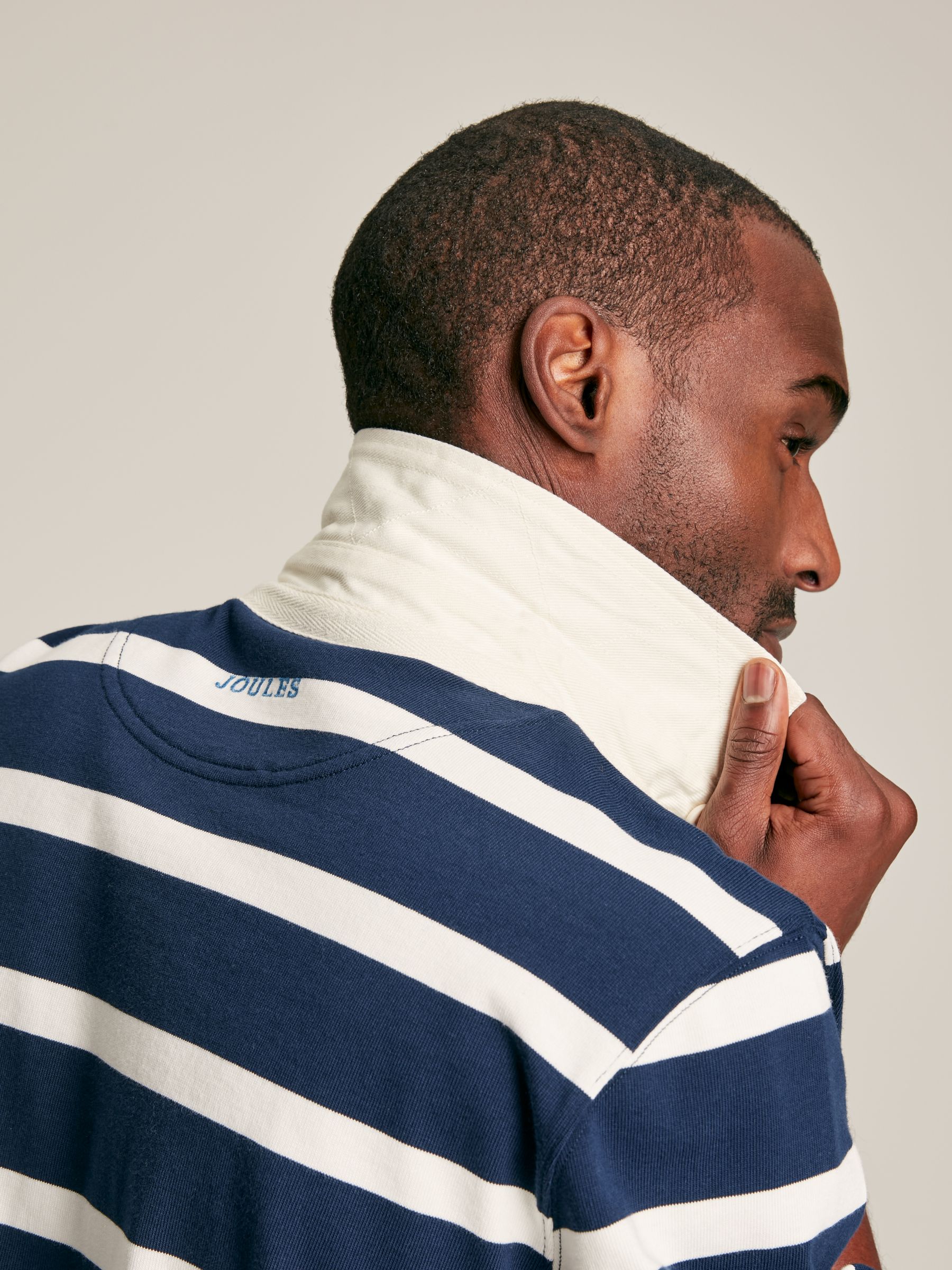 Onside Navy/White Striped Rugby Shirt - Image 5 of 7