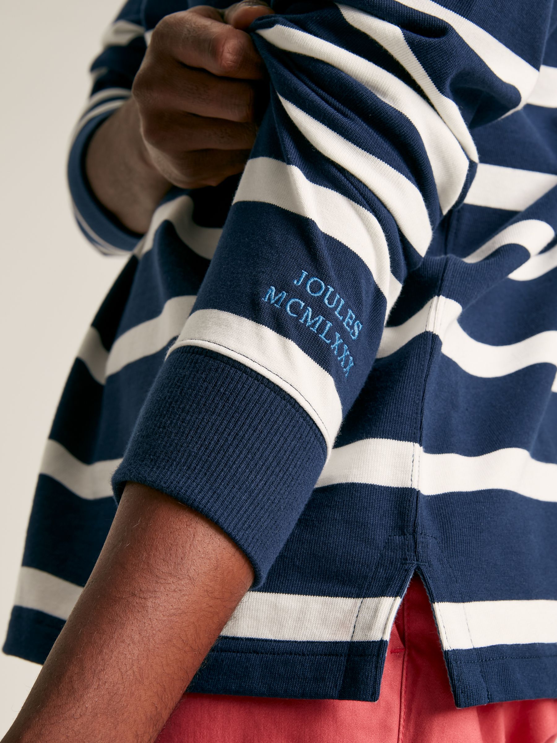 Onside Navy/White Striped Rugby Shirt - Image 6 of 7