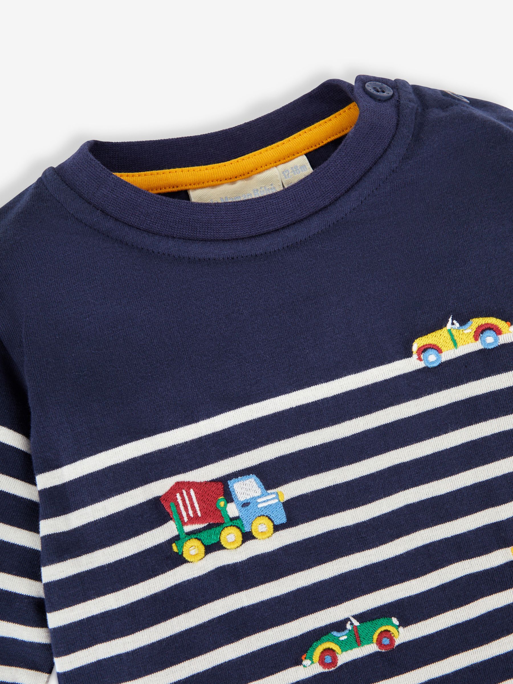 Navy Ecru Stripe Transport Appliqué Top - Image 2 of 3