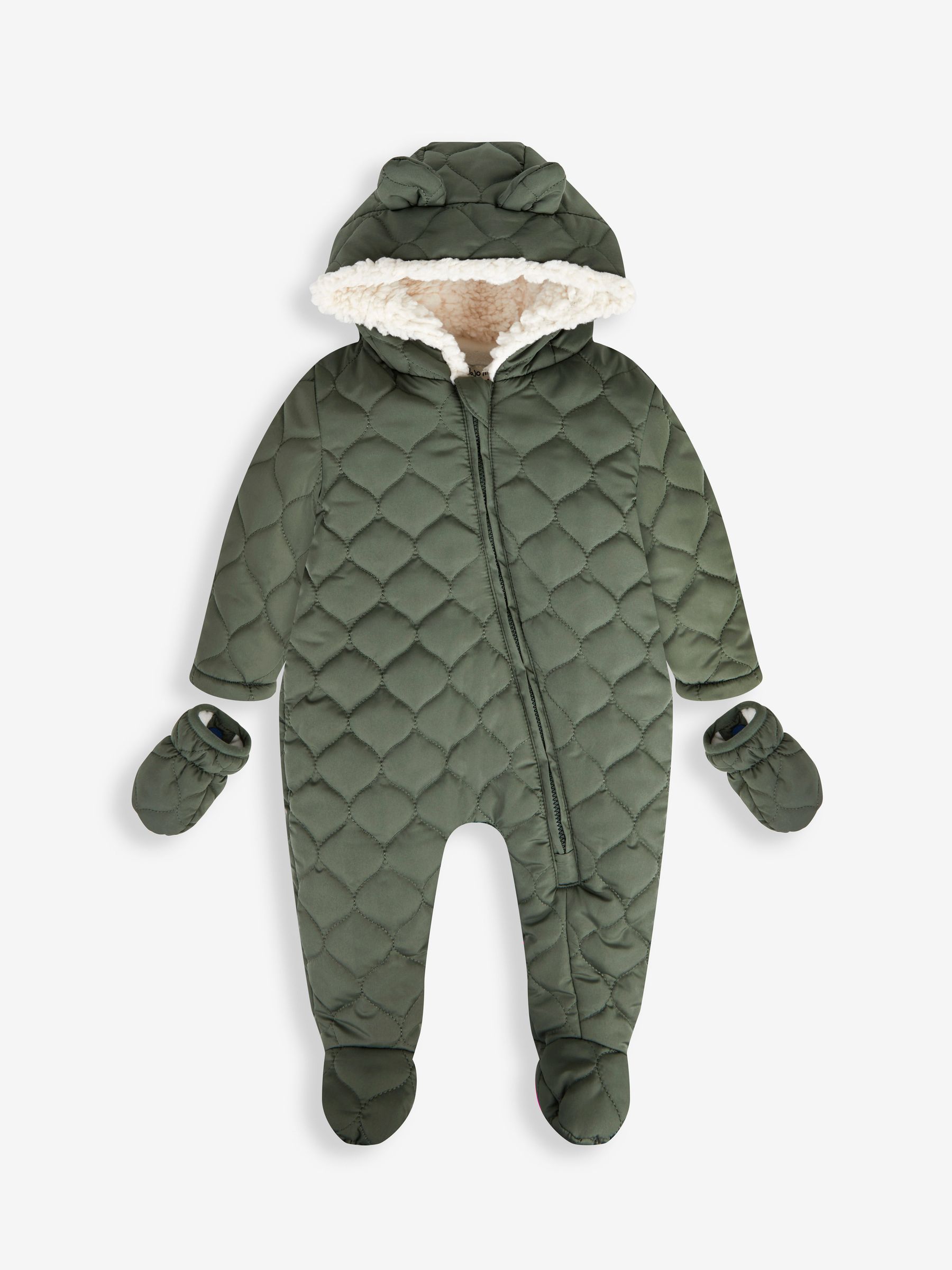 Khaki Boys' Quilted Pramsuit - Image 1 of 5