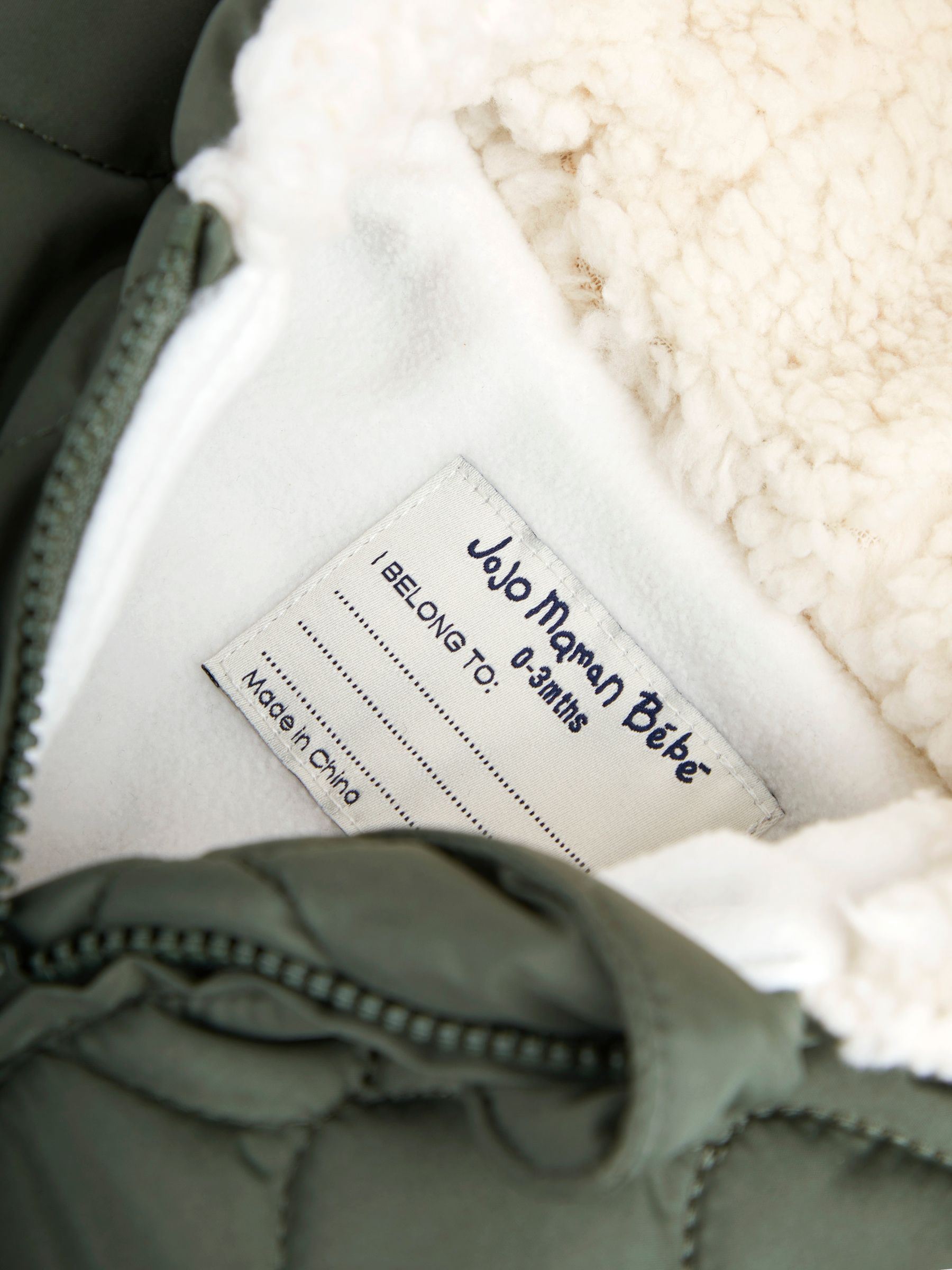 Khaki Boys' Quilted Pramsuit - Image 5 of 5