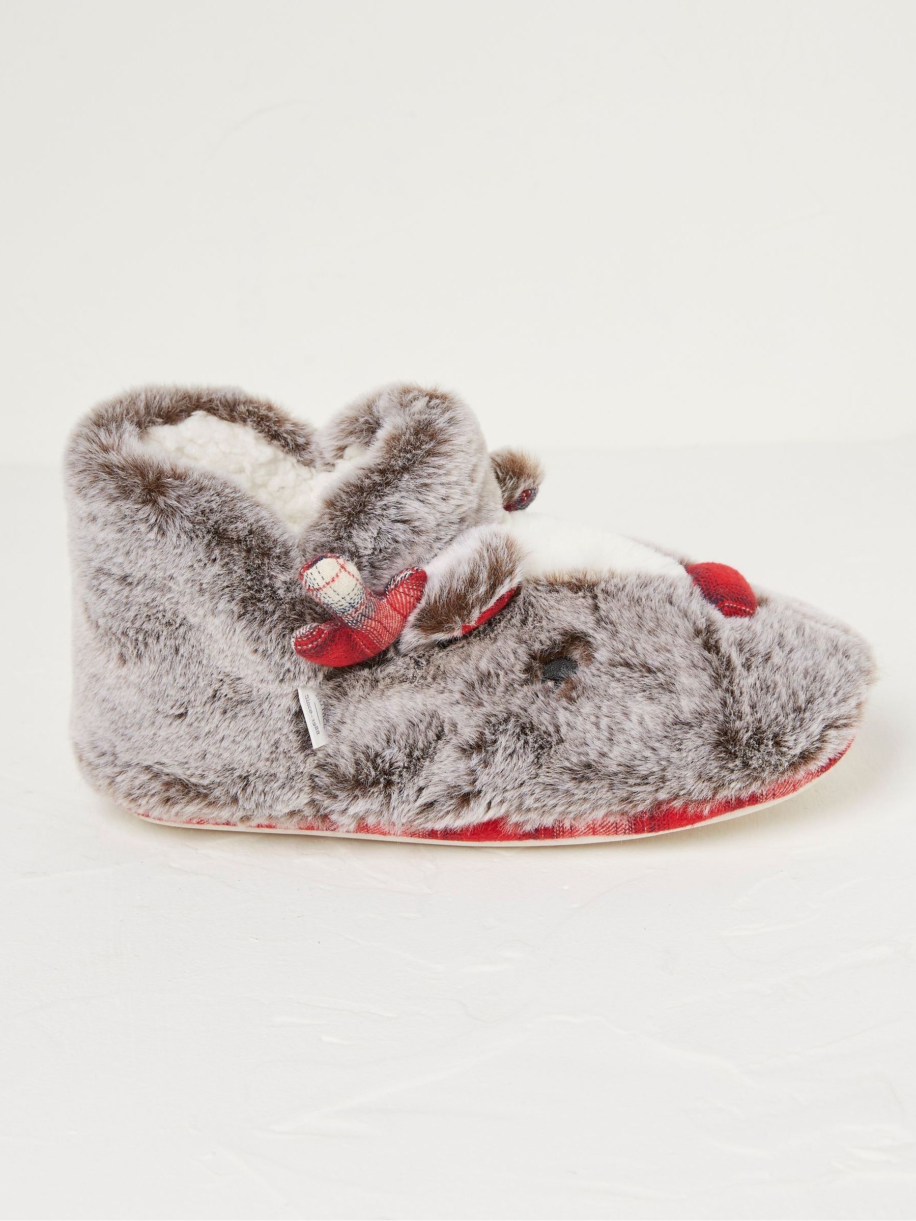 Brown Ruby Reindeer Slipper Boots - Image 1 of 5
