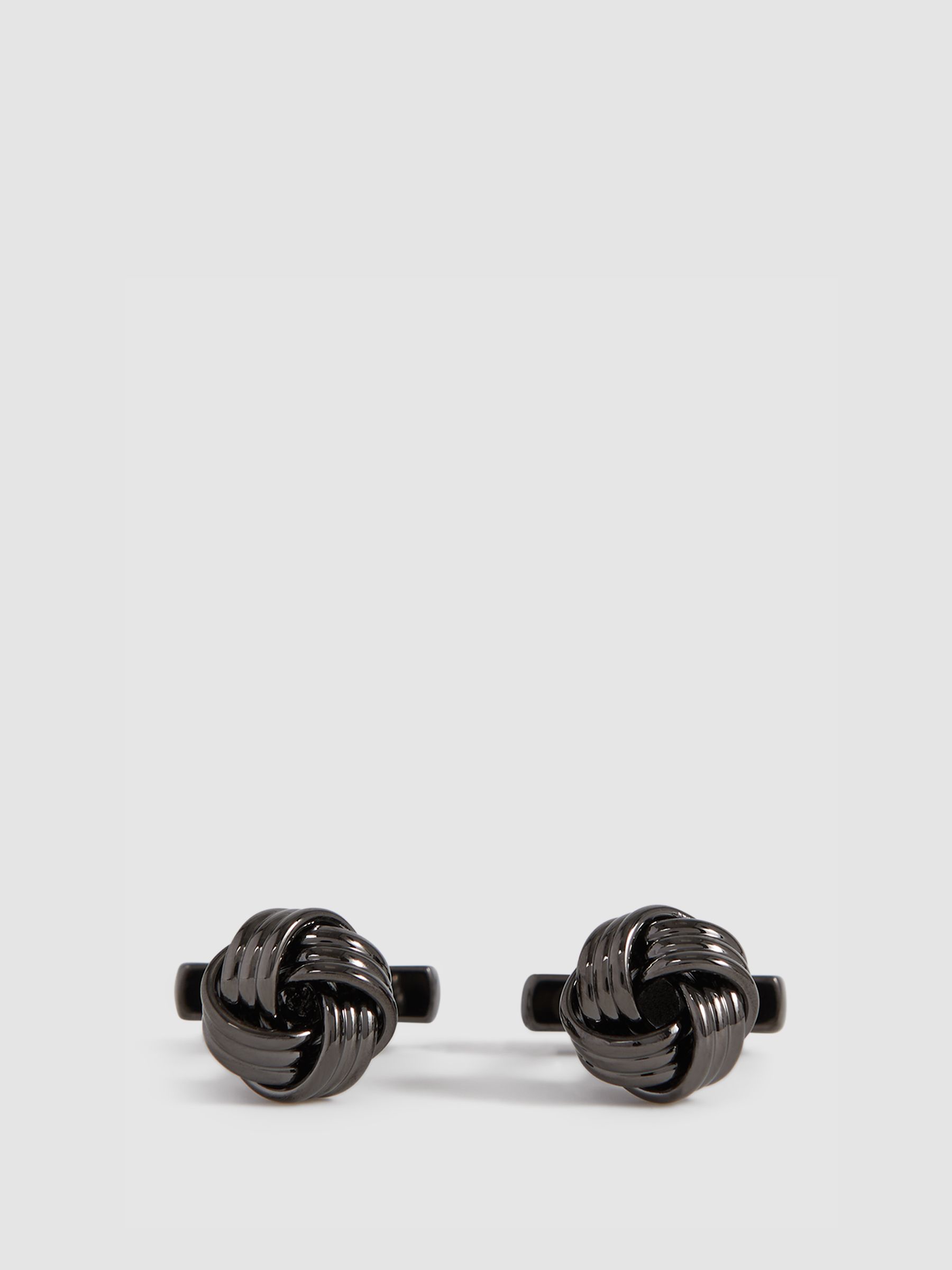 Knot Cufflinks in Gunmetal - Image 1 of 5