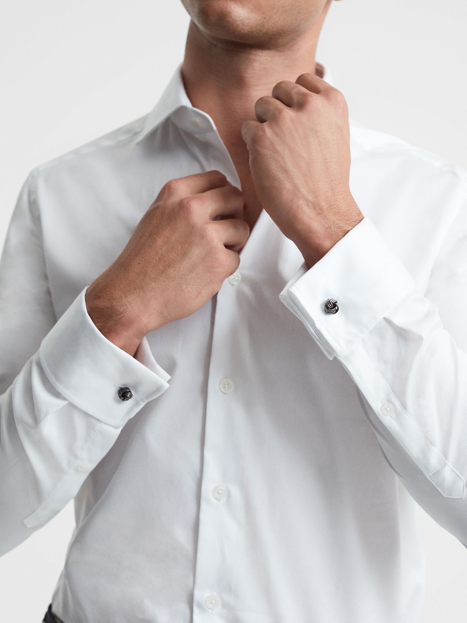 Knot Cufflinks in Gunmetal - Image 2 of 5