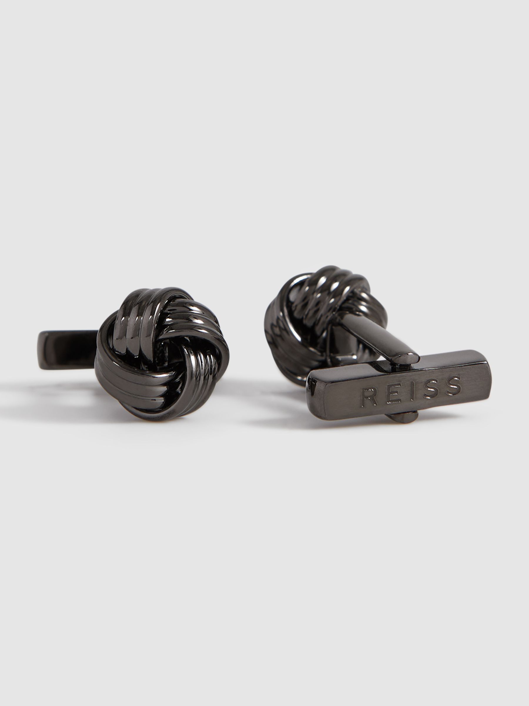 Knot Cufflinks in Gunmetal - image 2