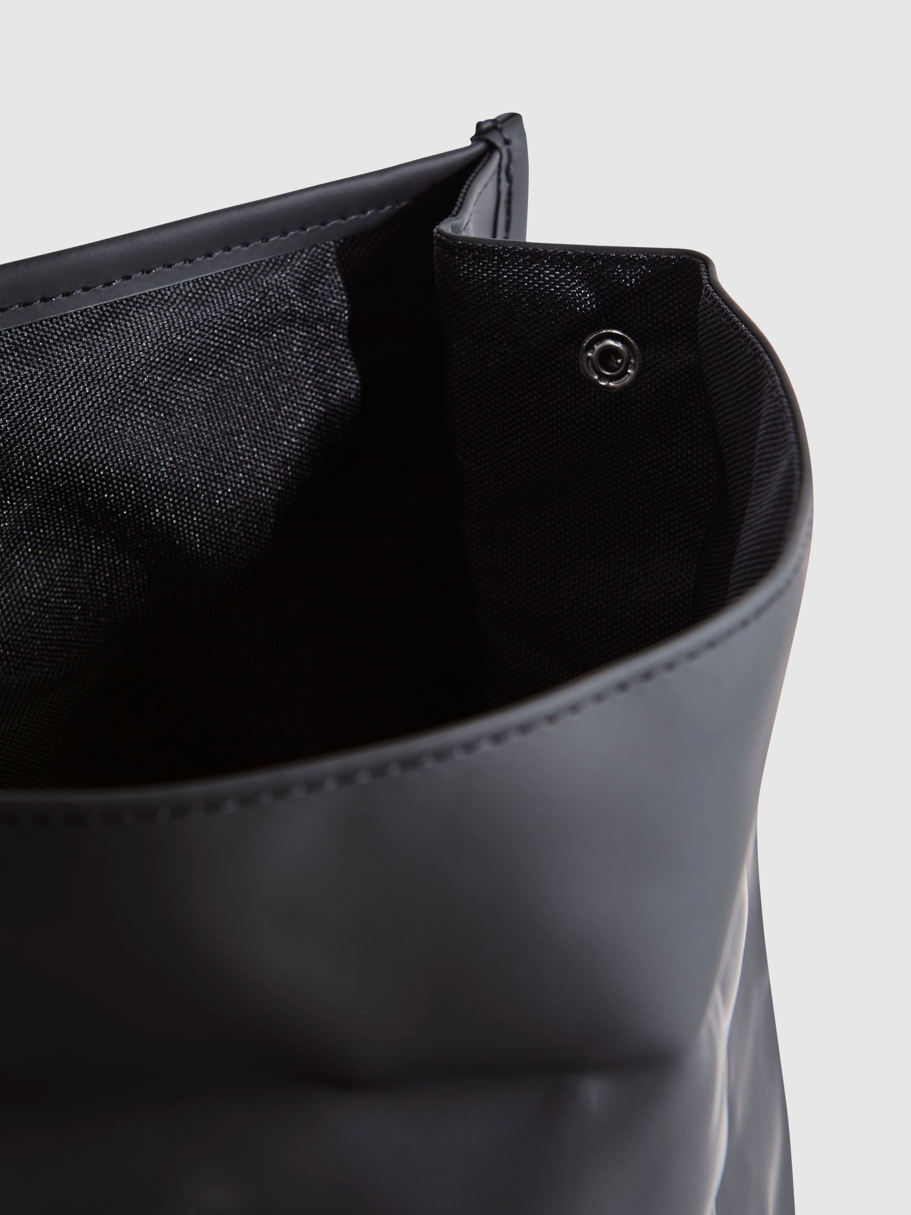 Rains Roll Top Rucksack in Black - Image 6 of 6